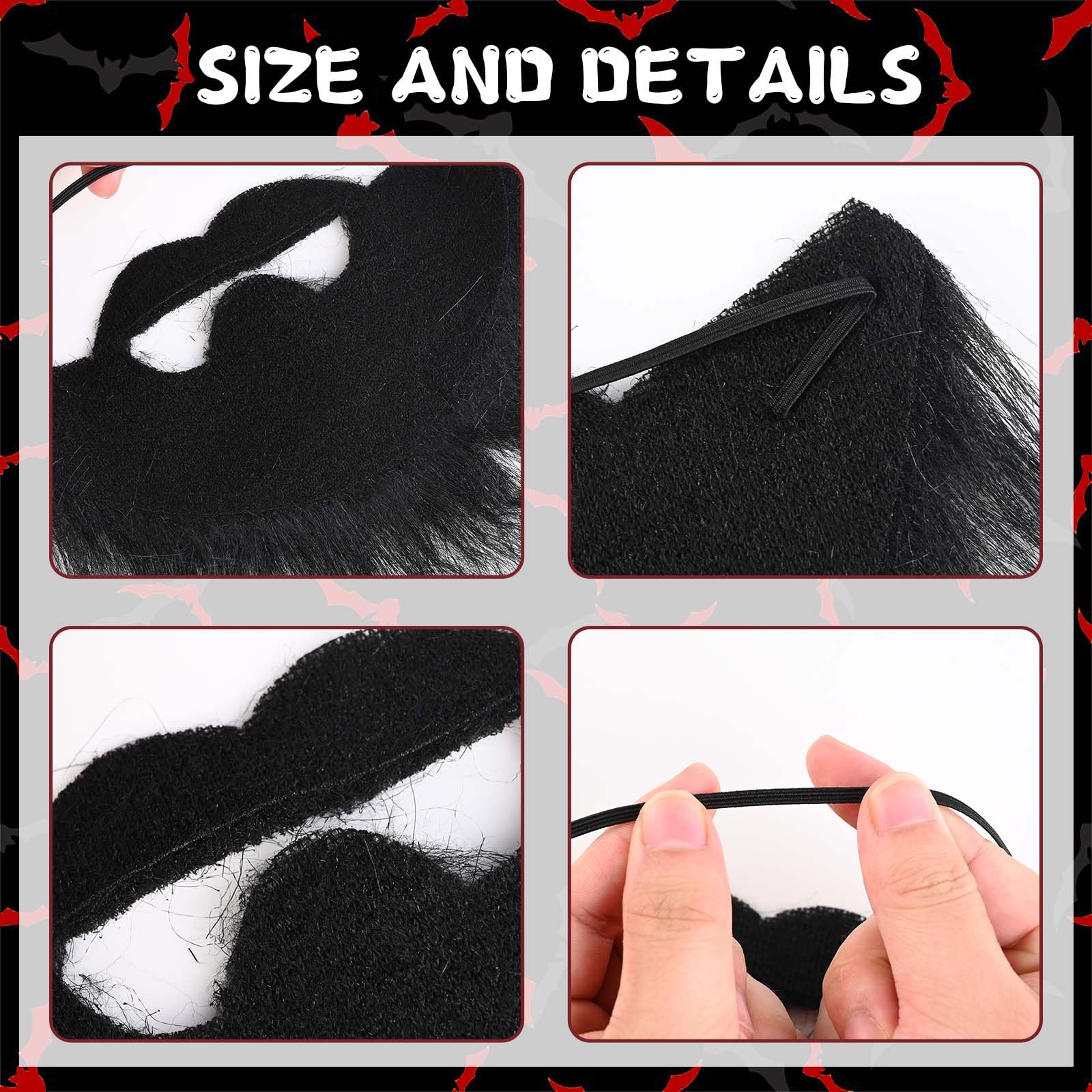 Kavoc Halloween Costume Set Include Glasses, Red Bandana, Scruffy Mustache,Beanie,Suspender and Mustache for Men Women Party Dress Up - Image 4