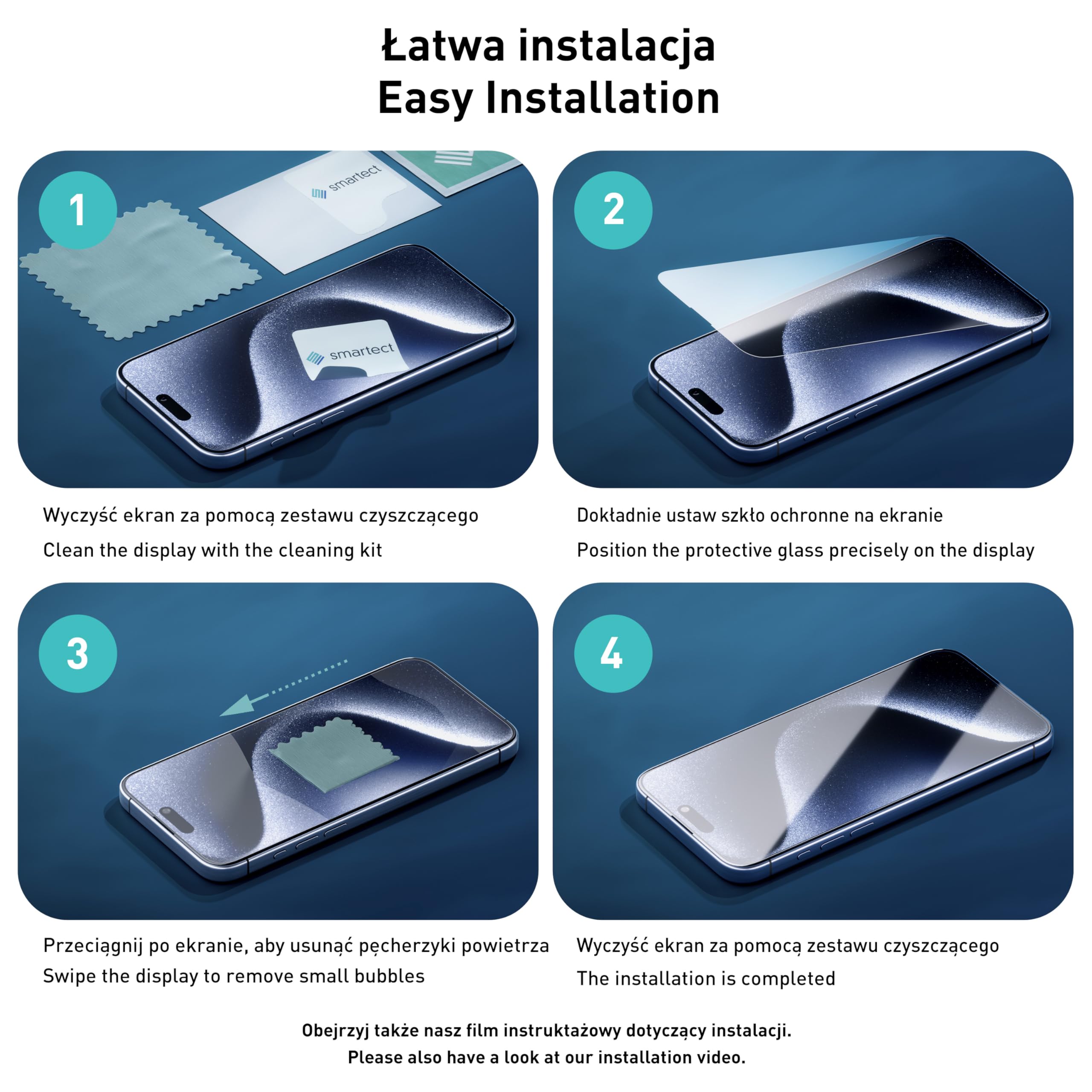 smartect Szkło Hartowane [3 Sztuki, Clear] dla iPod Touch 7G / 6G / 5G, Szklana Ochrona Ekranu 9H, Ochraniacz Ekranu bez Pęcherzyków, Bez Odcisków palców