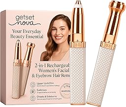 Facial Hair Removal Machine for Women – 2 in 1 Trimmer & Eyebrow Trimmer Pen, Upper Lip Hair Rem over for Women & Epilator – USB Rechargeable, Painless