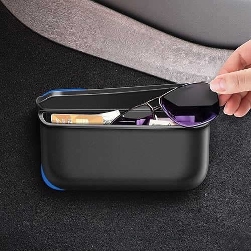 Senose Soporte de almacenamiento para lentes de sol Tesla Model 3 Model Y Accessories para consola central Vel-Cro organizador para superficie de