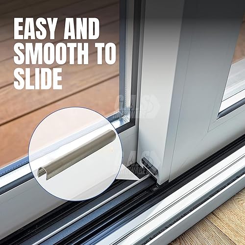 Miniatura 3 de Cubierta de riel de reparación a presión de 14 pulgadas para puertas corredizas de vidrio de patio, repuesto de reparación de puertas correderas de