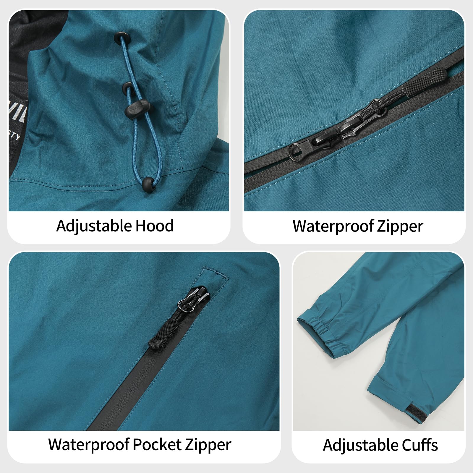 Regenjacke Damen Wasserdicht Atmungsaktiv Regenmantel Damen Wasserdicht Leichte Windbreaker Damen mit Kapuze Regenmantel Damen Lang für Aktivitäten im Freien