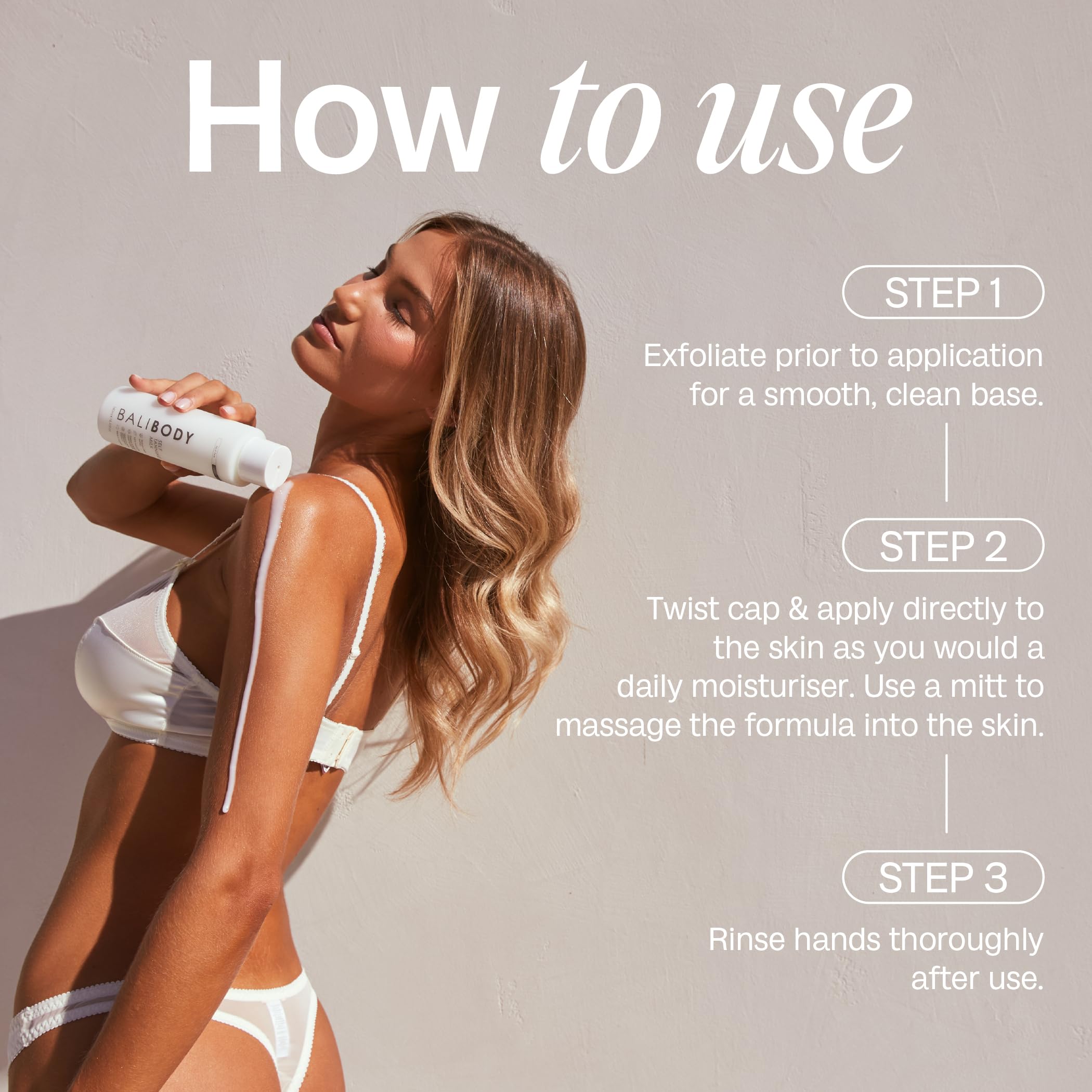 Bali Body Self Tan Milk, Buildable Gradual Tanner, 240ml