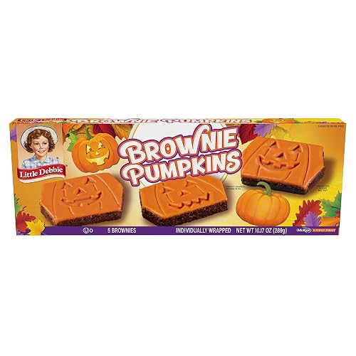 81% off deal for Little Debbie Brownie Pumpkins, 5 Individually Wrapped Brownies, 10.17 OZ Box on Amazon