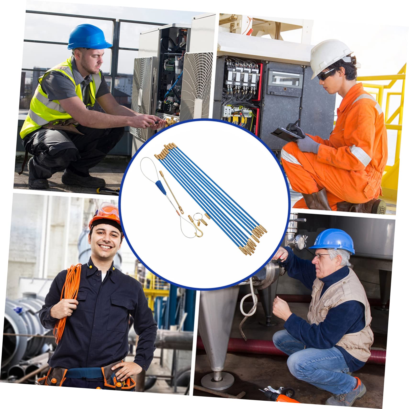 OSALADI 2sätze Kabelziehset Für Elektrische Kabel Teiliges Fiberglas-fischbandset Für Wanddurchführungen Für Elektroinstallationen Unterdecken Und Mehr