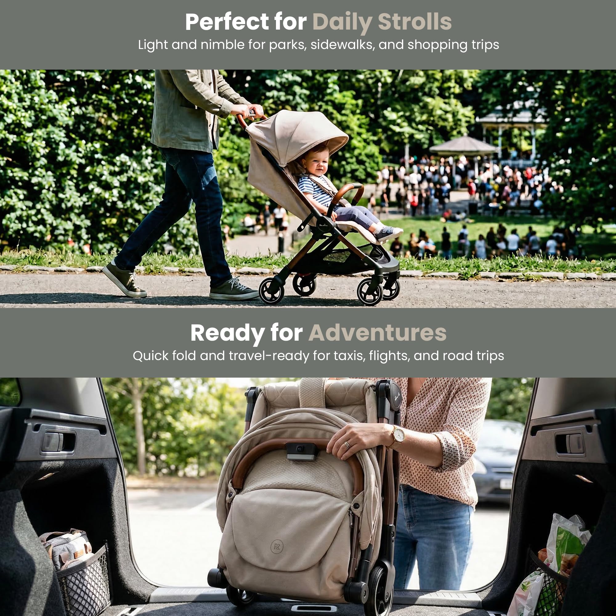 Amazon.com : Silver Cross Clic Compact Travel Stroller – (Latte