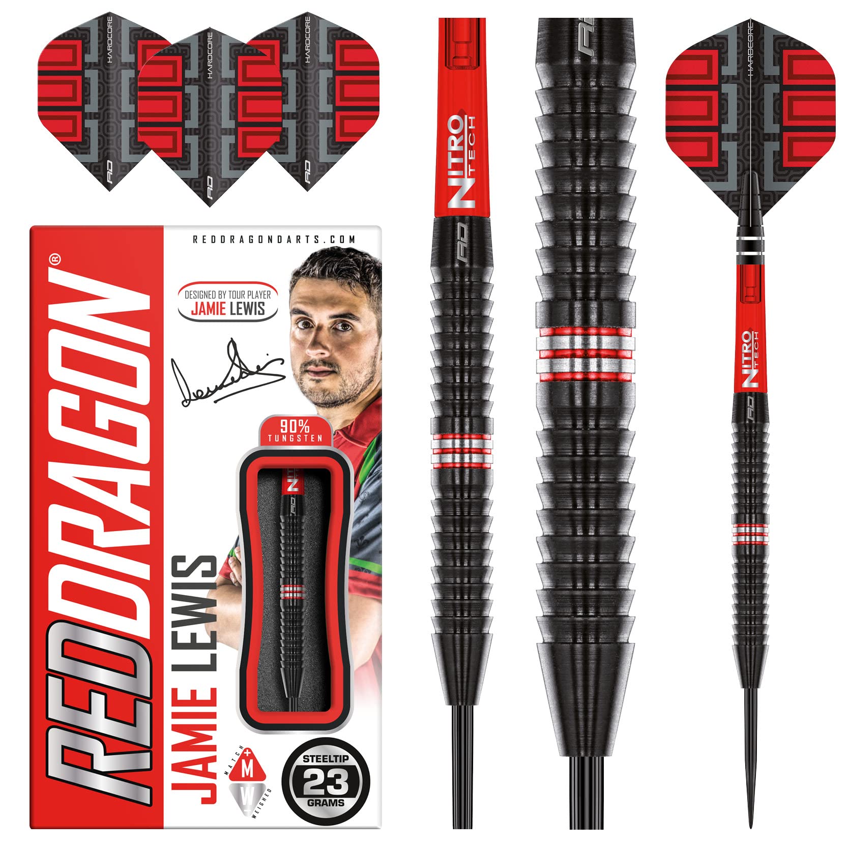 RED DRAGON Steel J.Lewis SE 23g NT Nero