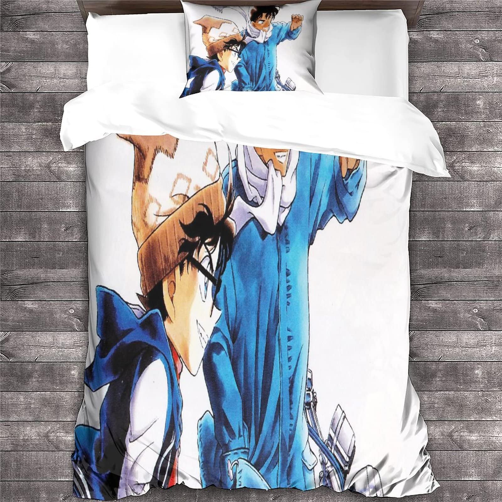 Impression 3D Detective Conan Cartoon Sets De Housses De Couettes 3 Pièces en Microfibre Housse De Couette avec Fermeture Éclair Parure De Lit Adapté Aux Enfants Aux Adolescents Et Aux AdultesSingle Impression 3D Detective Conan Cartoon Sets De Housses De Couettes 3 Pièces en Microfibre Housse De Couette avec Fermeture Éclair Parure De Lit Adapté Aux Enfants Aux Adolescents Et Aux AdultesSingle