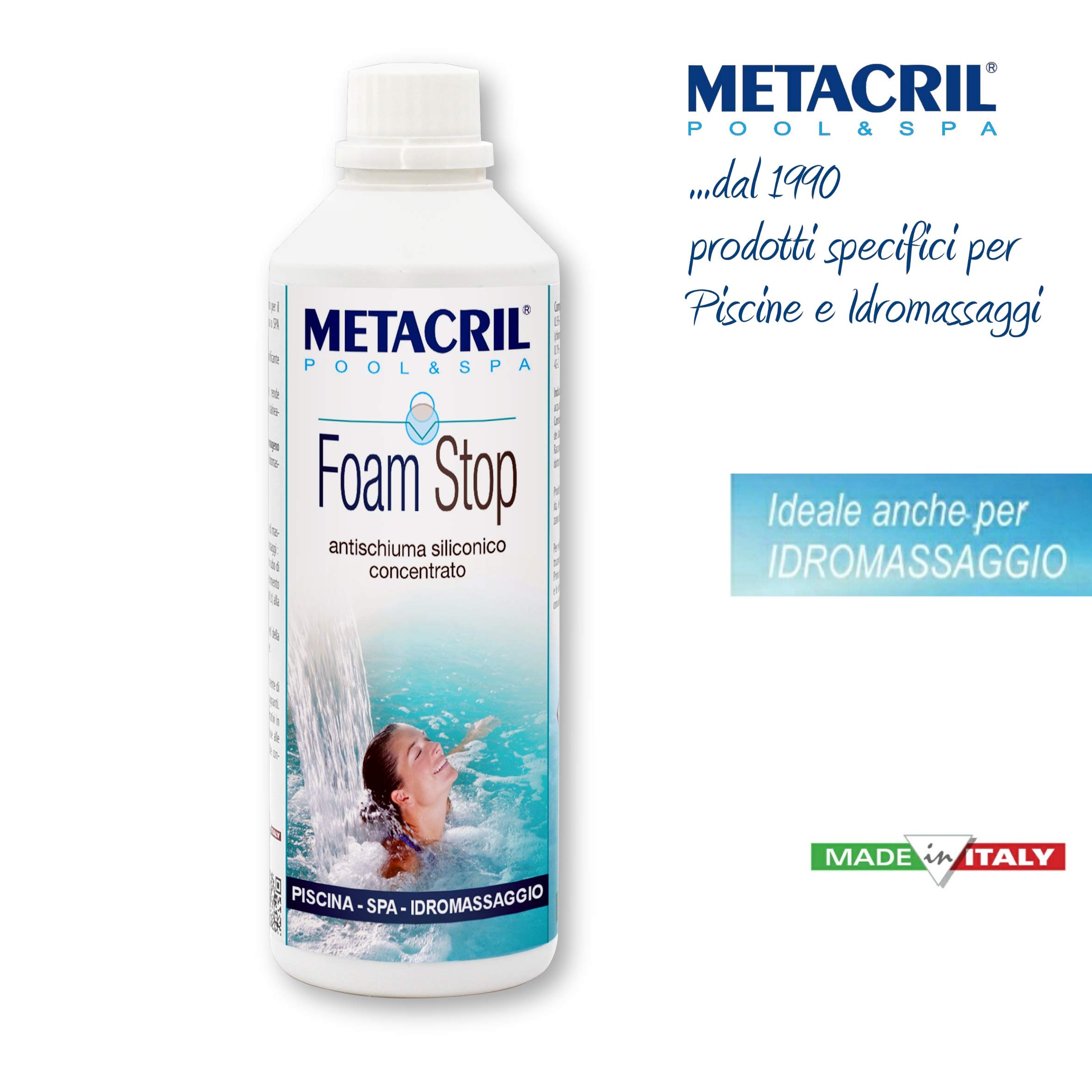 Metacril KIT OXI SPA PRO, prodotti specifici per Spa Idromassaggio - 5KG | Ossigeno Attivo in Past. 20 gr. Ideale per il Trattamento Acqua completo di Piscina e Spa di Tutte le Marche e Dimensioni
