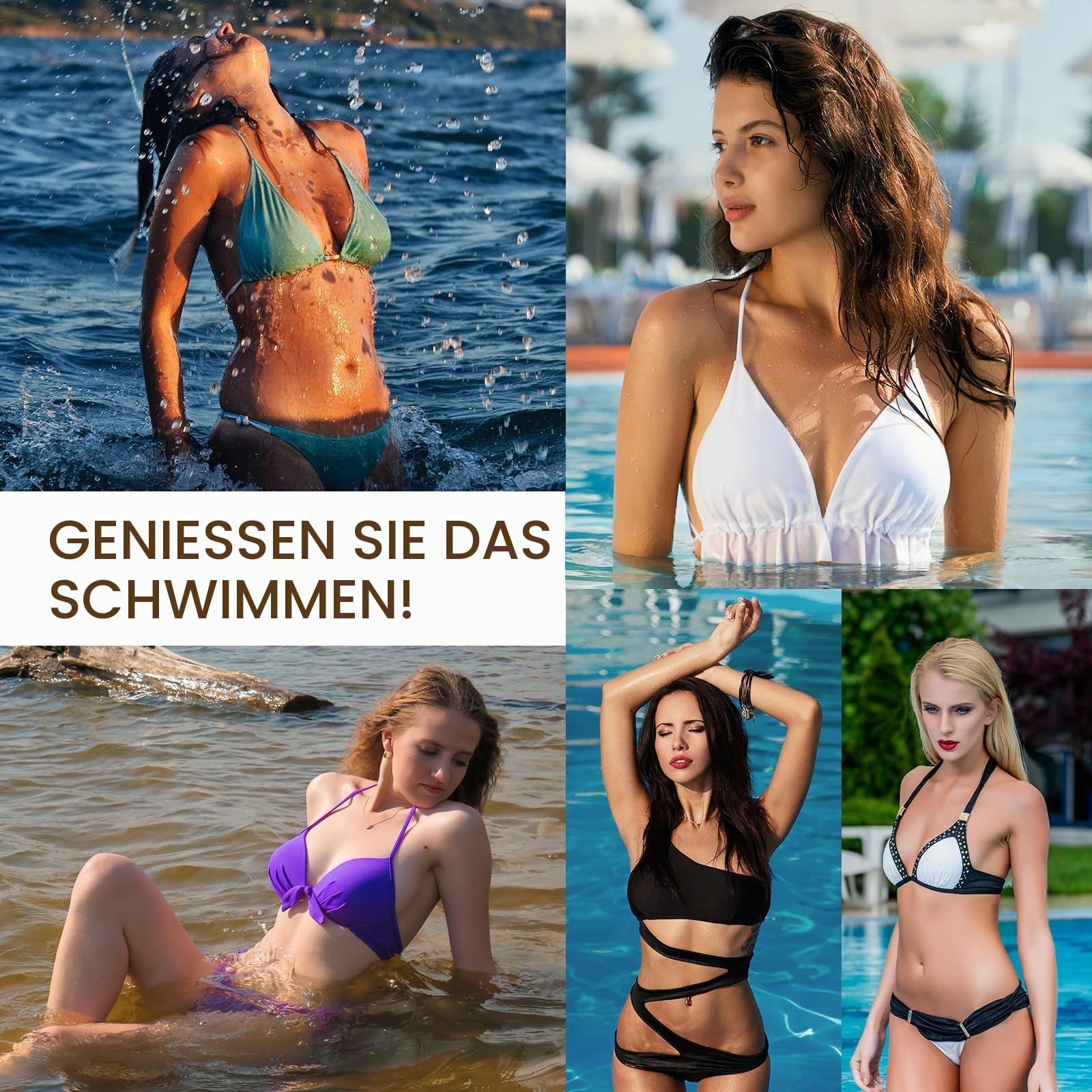 Nimiah wasserdichte Badeanzug BH Einsätze Pads Herausnehmbarer Badeanzug Einsatz 4 Paare Bikini Push up Einsätze
