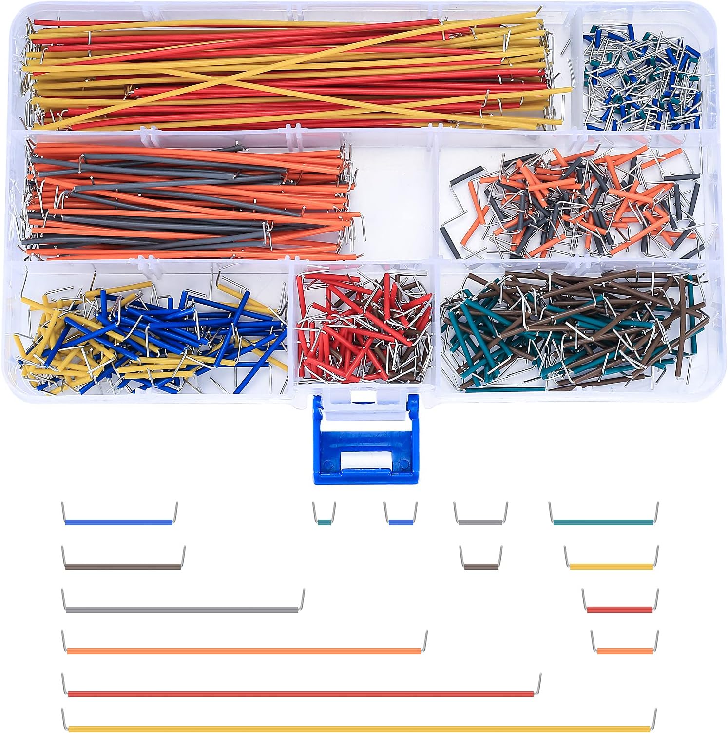 560 PcsJumper Wire Kit, 14 Lengths Assorted Breadboard Jumper Wire Cable, Preformed U-shape Solderless Male to Male Jumper Wires Prototyping Breadboard
