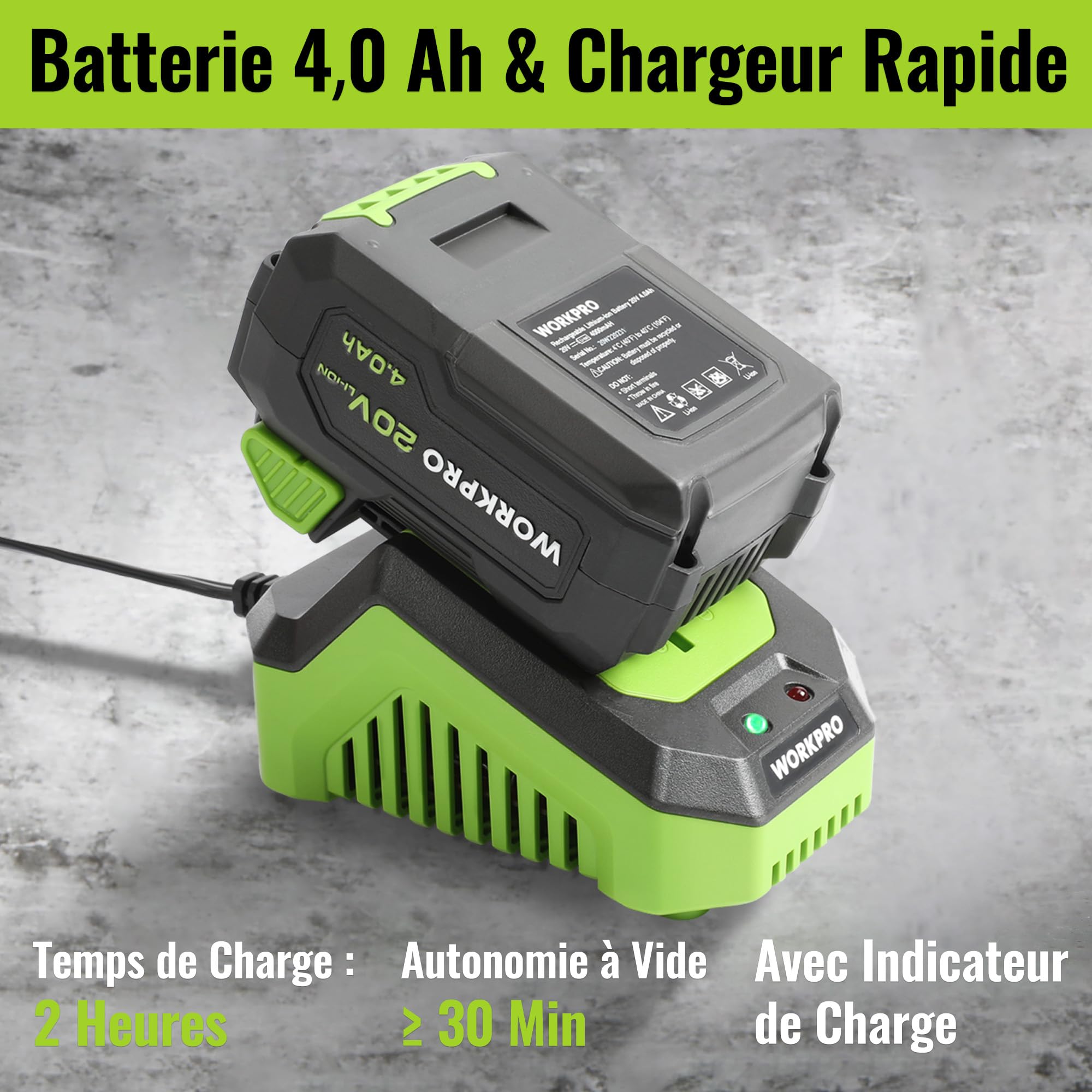 WORKPRO Mini Scie Circulaire Sans Fil 20 V avec Batterie 4,0 Ah | Avec Rail de Guidage, Laser, 3 Lames,Profondeur de Coupe 42,8 mm à 90° et 28 mm à 45°