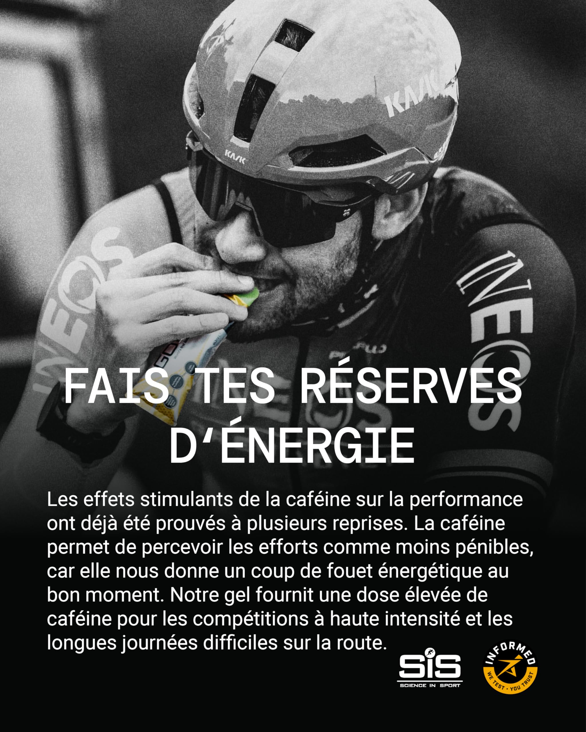 Science In Sport GO Isotonic Energy Gels, Gels de Course avec 22 g de Glucides, Faible en Sucre, Saveur Double Espresso, 60ml (30 Packs)