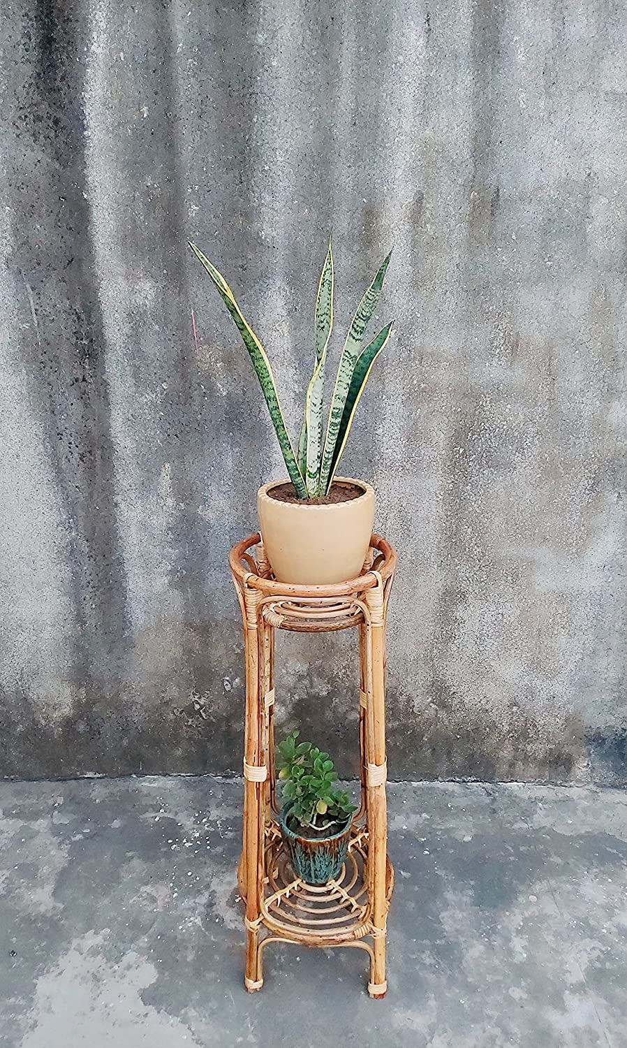 Avika Bhatiacane Bamboo Cane Wooden Planter Stand for Home Living Room Balcony Indoor Outdoor Garden Flower Pot Plant Stand (B0BMBFLG19) Amazon Price History, Amazon Price Tracker