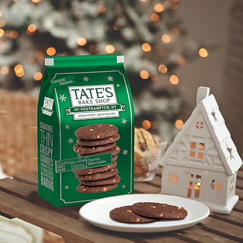 Miniatura 5 de Tate's Bake Shop Galletas de caramelo de chocolate, galletas navideñas de edición limitada, bolsas de 4 a 6.5 onzas