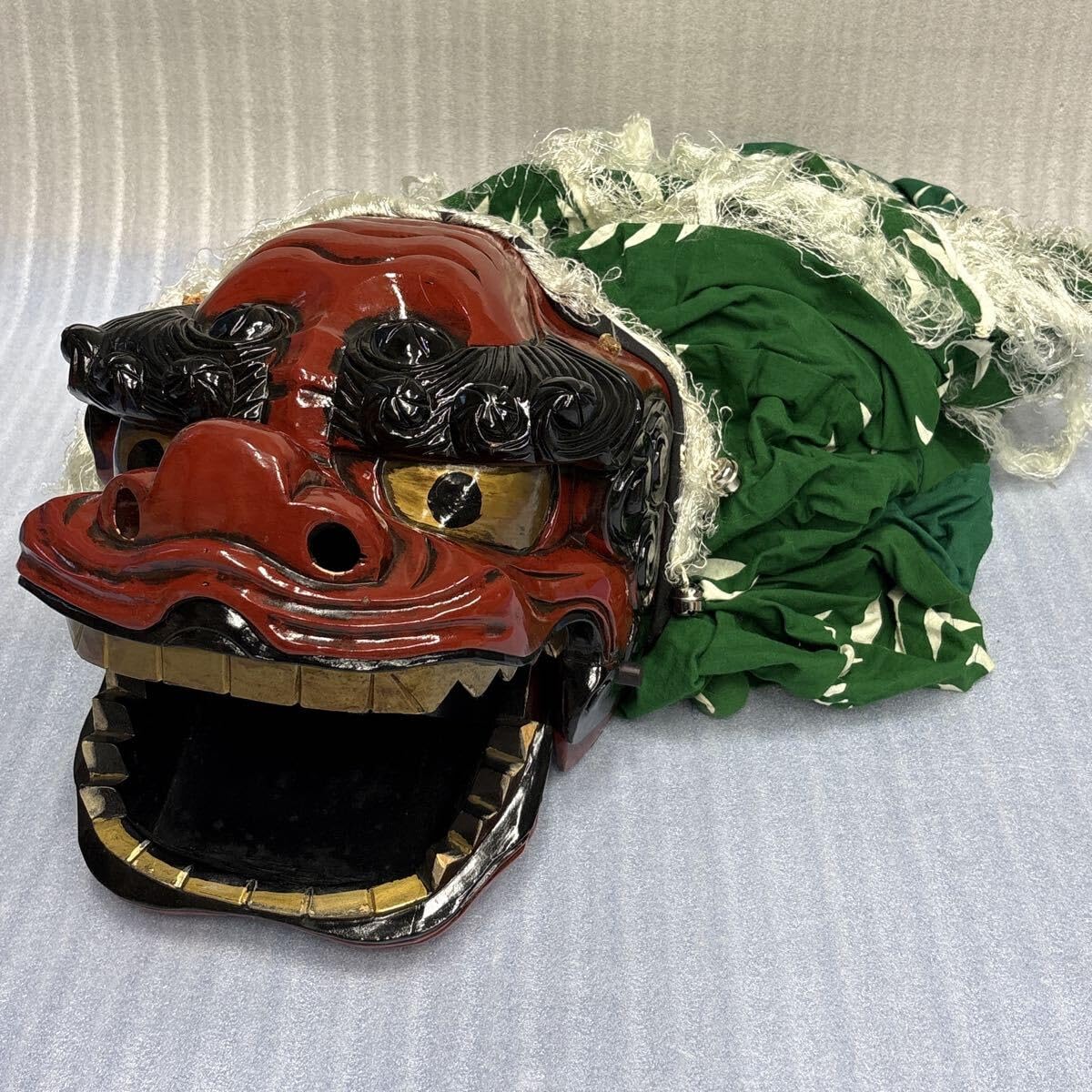 Amazon | 伝統芸能 獅子舞用 獅子頭 祭礼具 実使用 祭事 民芸 魔除け