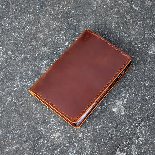 Miniatura 9 de YIYUS Funda de cuero compatible con mini cuadernos Rite in the Rain y Rocketbook tapa de cuaderno en espiral superior soporte de notas para notas