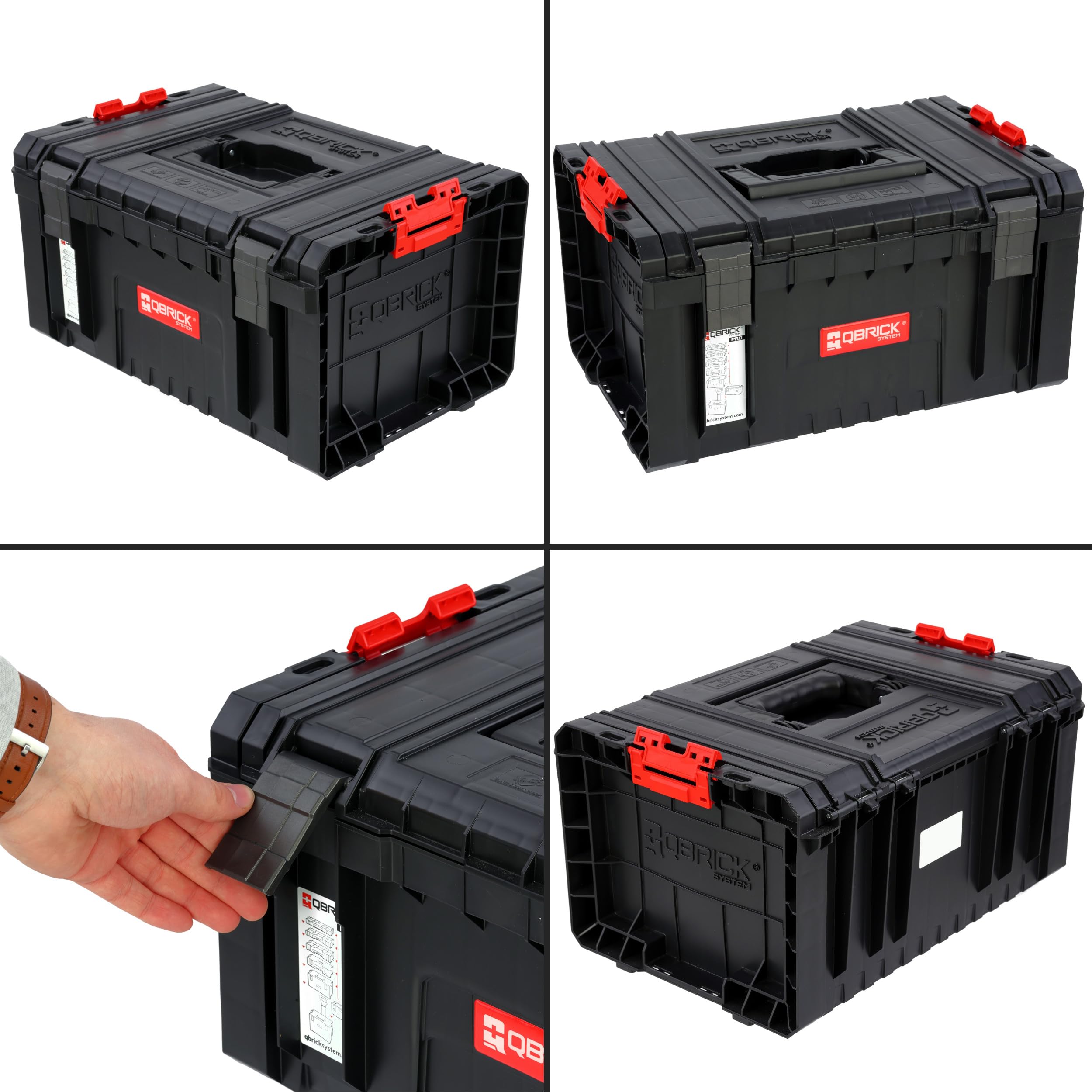 Botella Caja de herramientas con 5 organizadores modular PRO Construcción plástica reforzada.