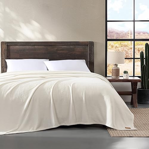Wrangler - Manta Queen, ropa de cama reversible de forro polar de felpa ultrasuave, decoración ligera del hogar para todas las estaciones (arena