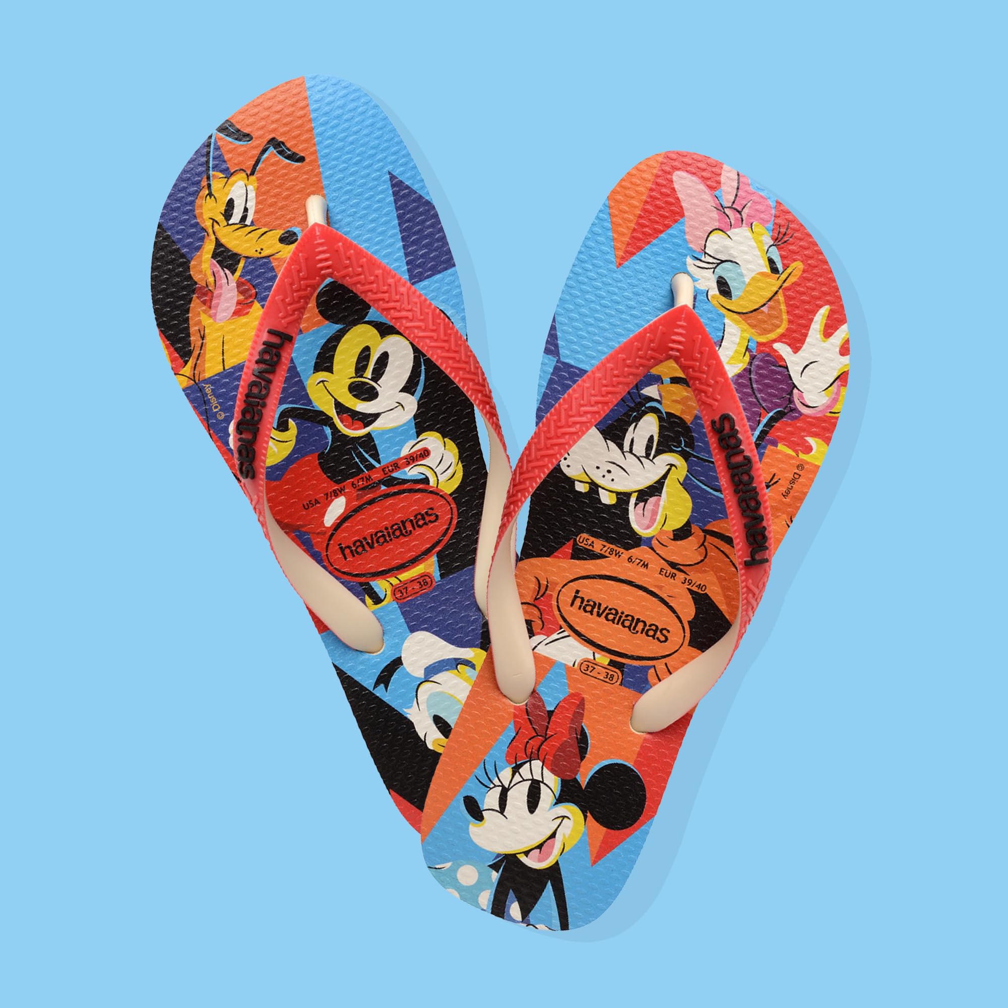 Havaianas - Disney Stylish, Infradito Eleganti, Comode, Leggere E Resistenti, Disegni Disney E Pixar, Cinturini Larghi, Unisex Adulti
