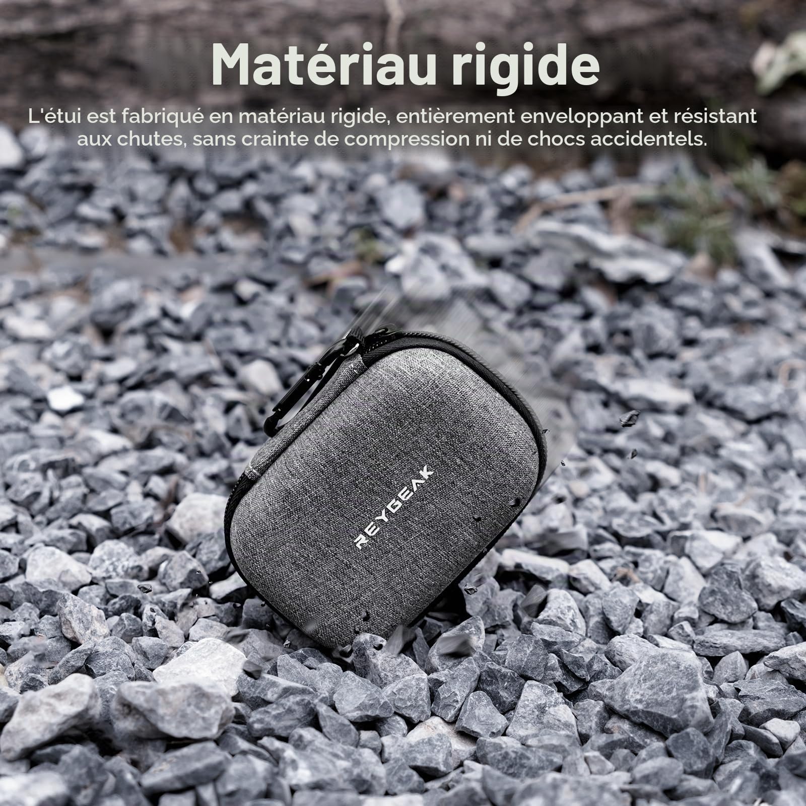 REYGEAK Étui Osmo Action 5 Pro, étui de Transport Portable en Cuir PU, Sac à bandoulière pour DJI Osmo Action 5/4/3 Adventure Combo Accessoires (Petite Taille)
