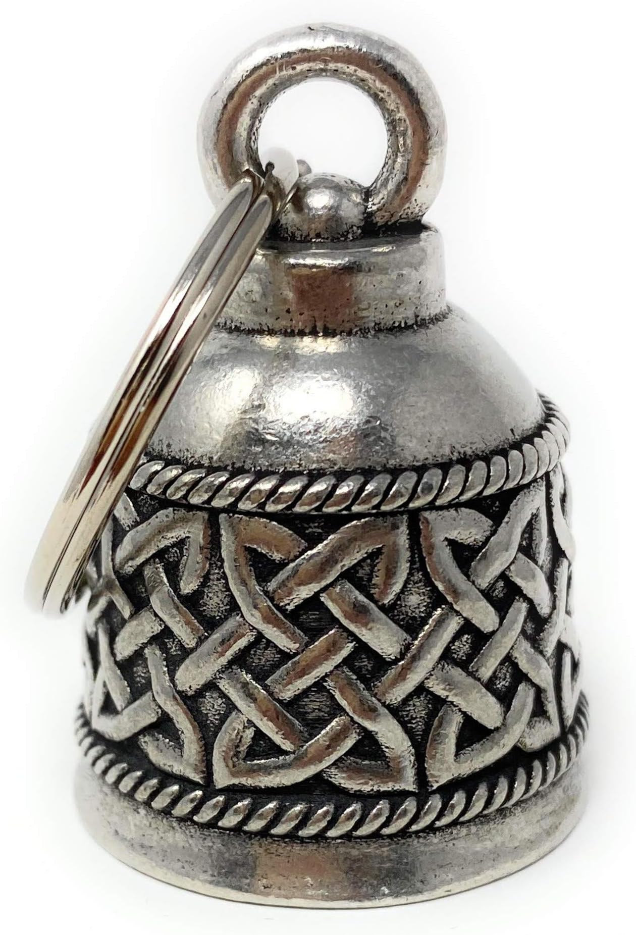Celtic Band Motorcycle Biker Bell Accessory or Key Chain for Luck - Made in the USA