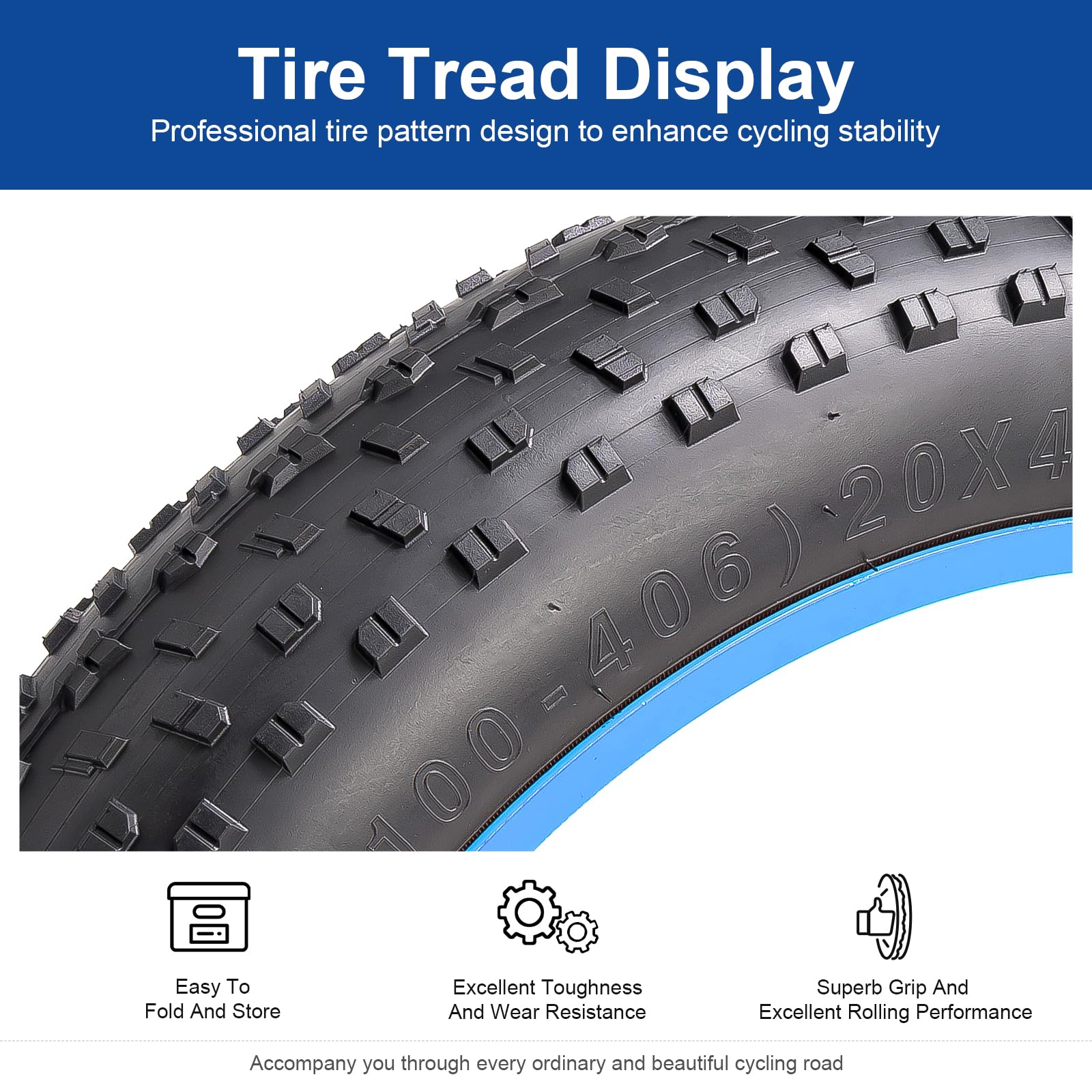自転車タイヤ20*4 Amazon | FengCan 1本 20 4.0 タイヤ, 20x4.0 100-406 自転車 タイヤ