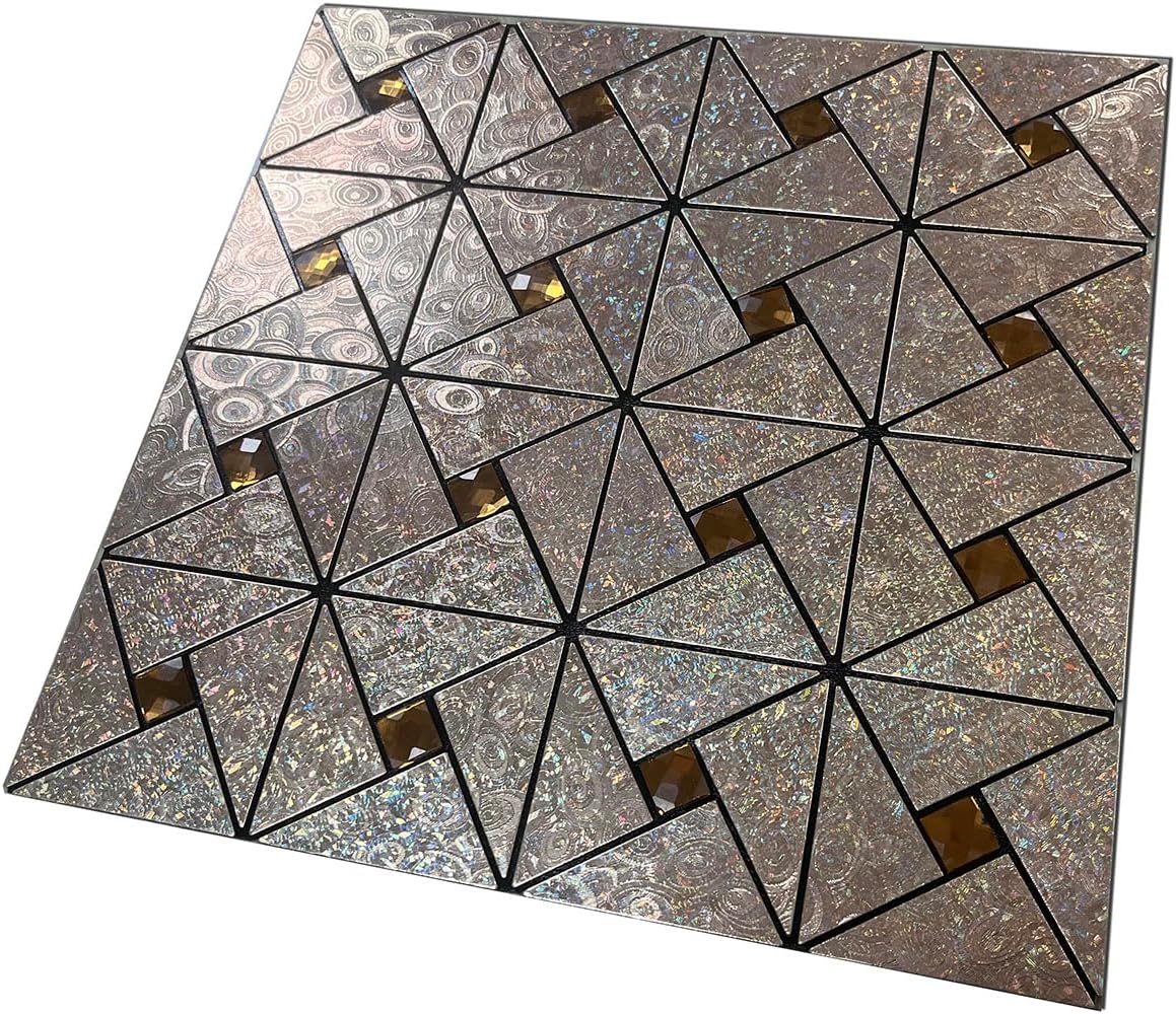 10 Sheets Peel and Stick Backsplash Tile, Lasing Bronze image 4