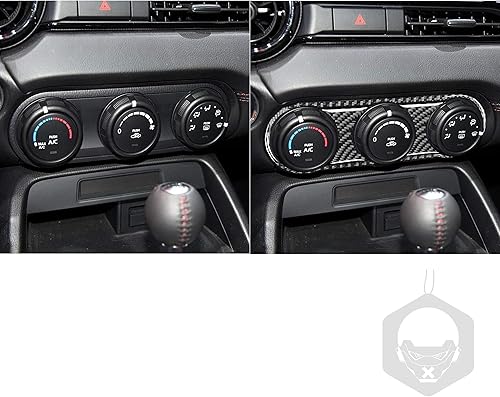 Miniatura 3 de Tablero central del tablero del automóvil, panel de CA, botón de control de aire acondicionado, interruptor de control de clima, adhesivo de fibra