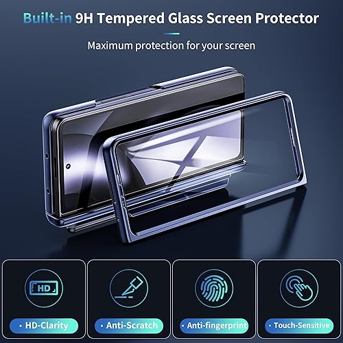 Miniatura 5 de WSKEN Funda para Samsung Galaxy Z Fold 5 con soporte para S Pen protección de bisagra cubierta de cámara deslizante soporte magnético de anillo de