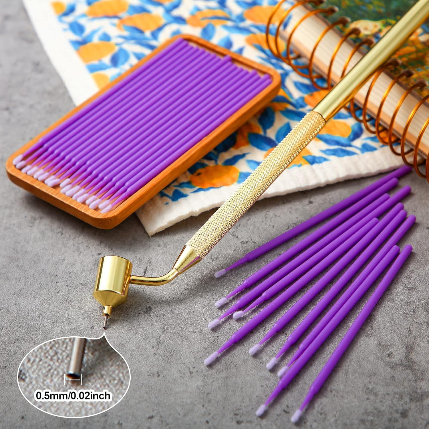 Buy 100 Pack 0.5 mm Touch up Paint Brushes Paint Repair Pen Gold Writer Paint Applicator Pen