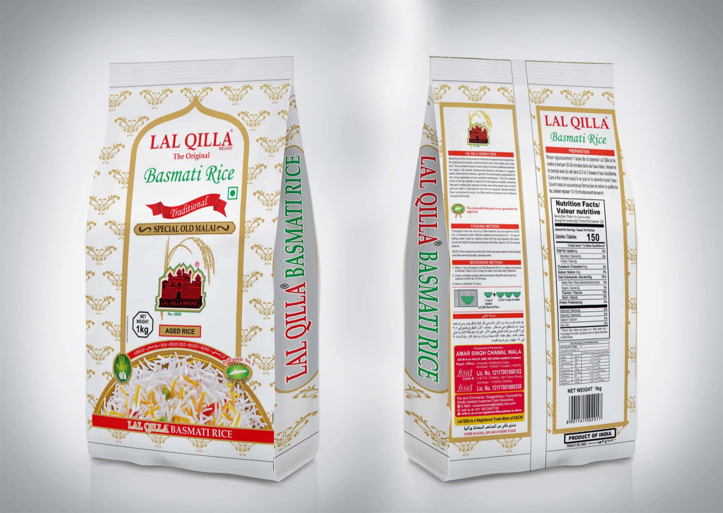 LAL QILLA TRADITIONAL BASMATI RICE 10KG (PACK OF 10)