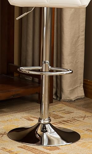 Miniatura 10 de Roundhill Furniture PC190BK Glasgow taburetes de bar con altura ajustable, Metal, Blanco Blanco,Negro -,Azul,Gris,Rojo