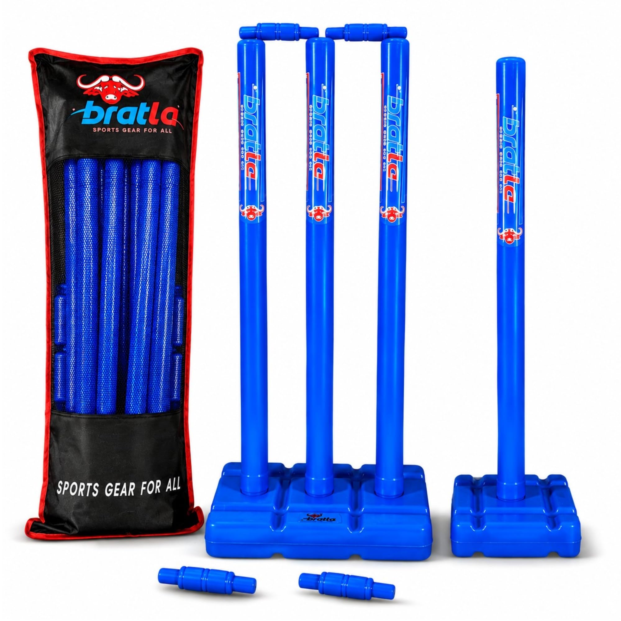 Cricket Best Buy CBB Stumps for Cricket - Blue Wicket with Target Stump Set, Cricket Stumps with a Base of Plastic, Cricket wickets with Multi Surface Placement-image-23