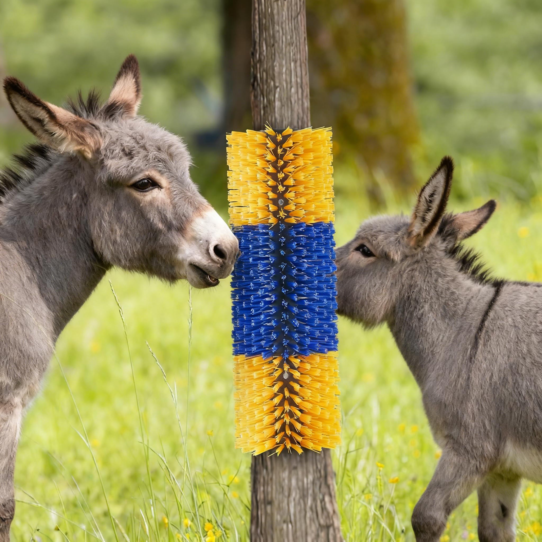 2/4PCS Spazzola fisica del graffio del bestiame, massaggio fisico della capra della mucca del cavallo | Spazzola resistente per graffi fisici con 8 viti, ideale per cavalli, mucche e capre, pulizia e auto-graffio
