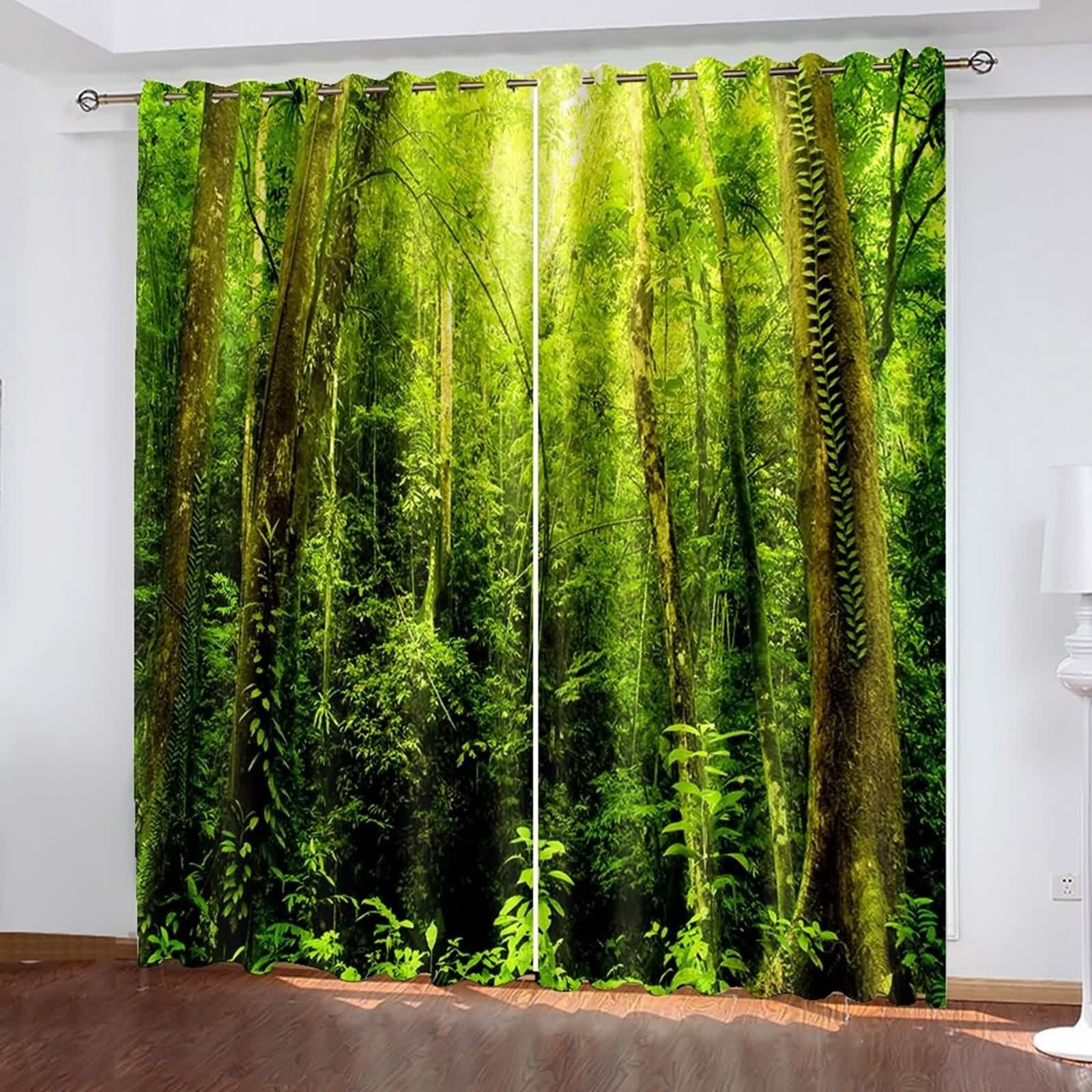 Tende oscuranti per soggiorno e soggiorno, in poliestere, set da 2 pezzi, 96 x 138 cm (larghezza x altezza)