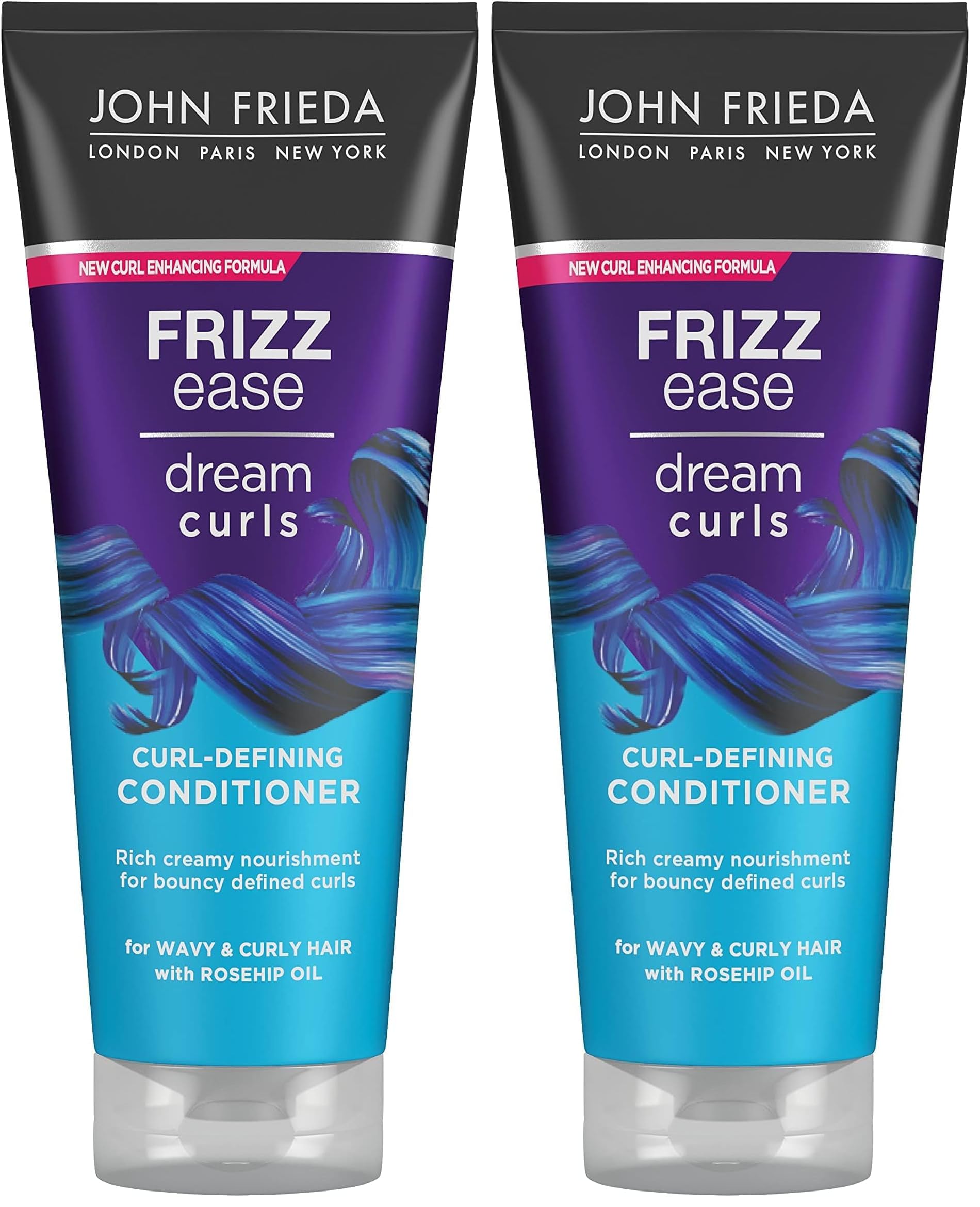 John Frieda Frizz Ease Traumlocken Spülung/Conditioner definiert und verstärkt Locken für widerspenstiges Haar, 250 ml (Packung mit 2)