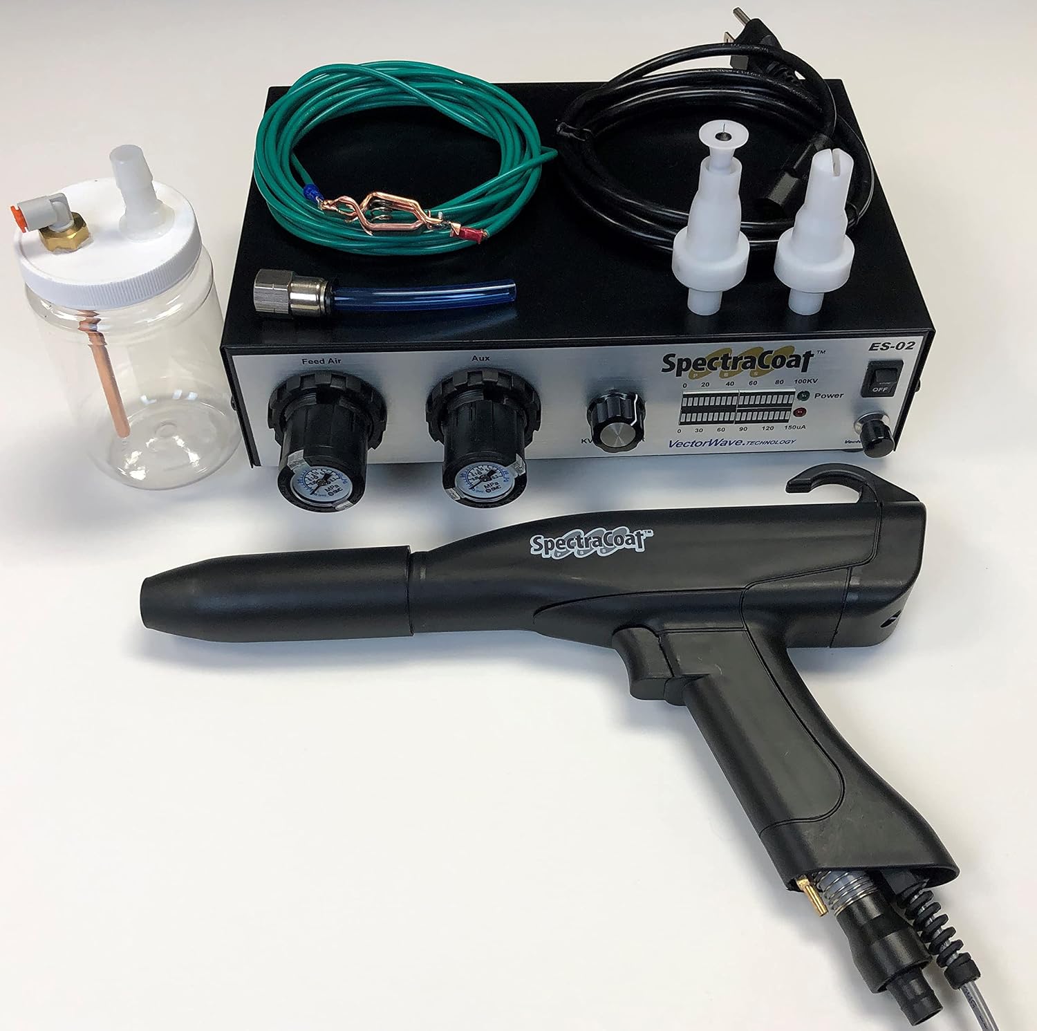 PSS SpectraCoat ES02-WC Powder Coating Cup Gun System w/Faraday Wave Board