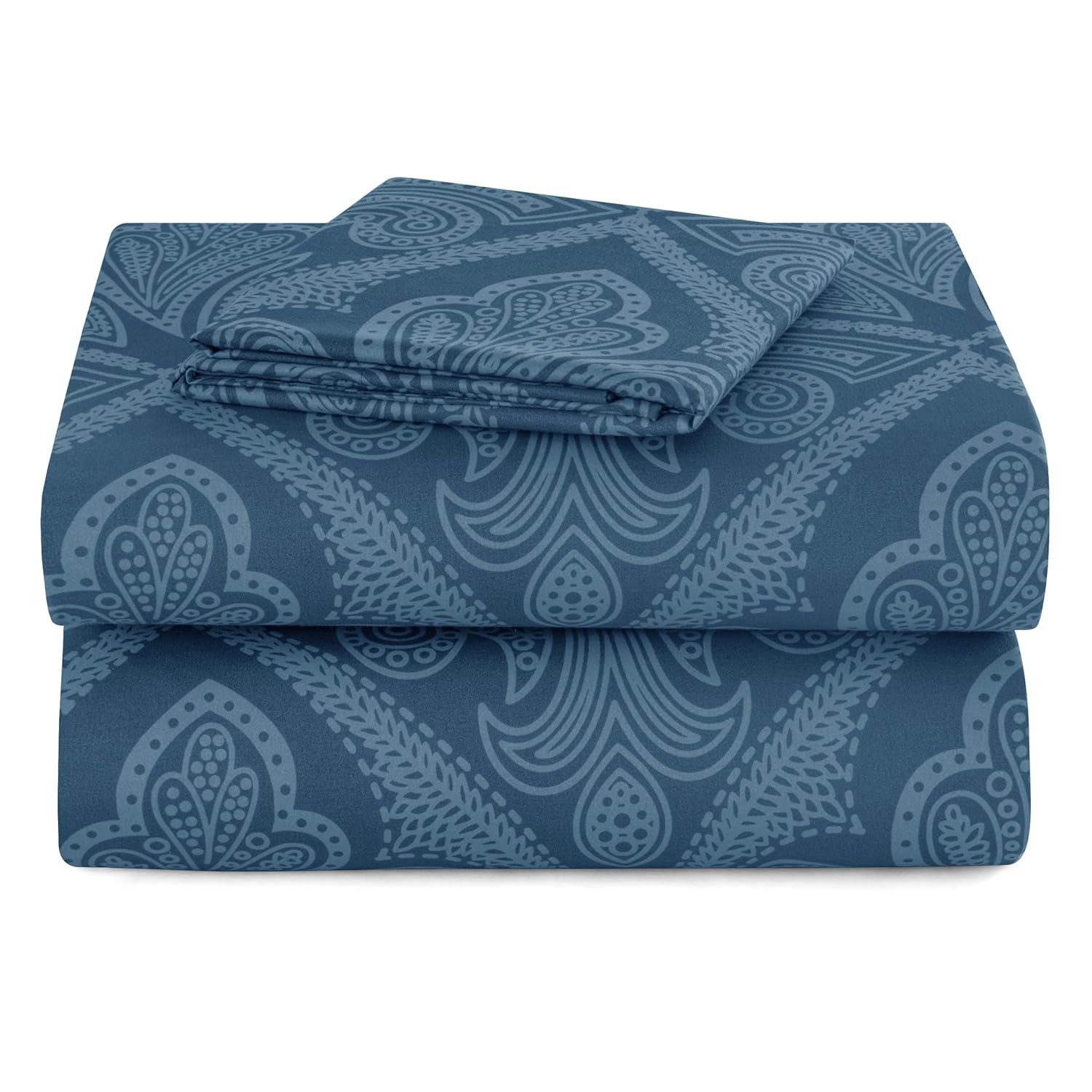 Hannah Linen Paisley Twin XL Sheet Set 3 PC Soft Microfiber Wrinkle Free Sheets - Luxurious Printed Bed