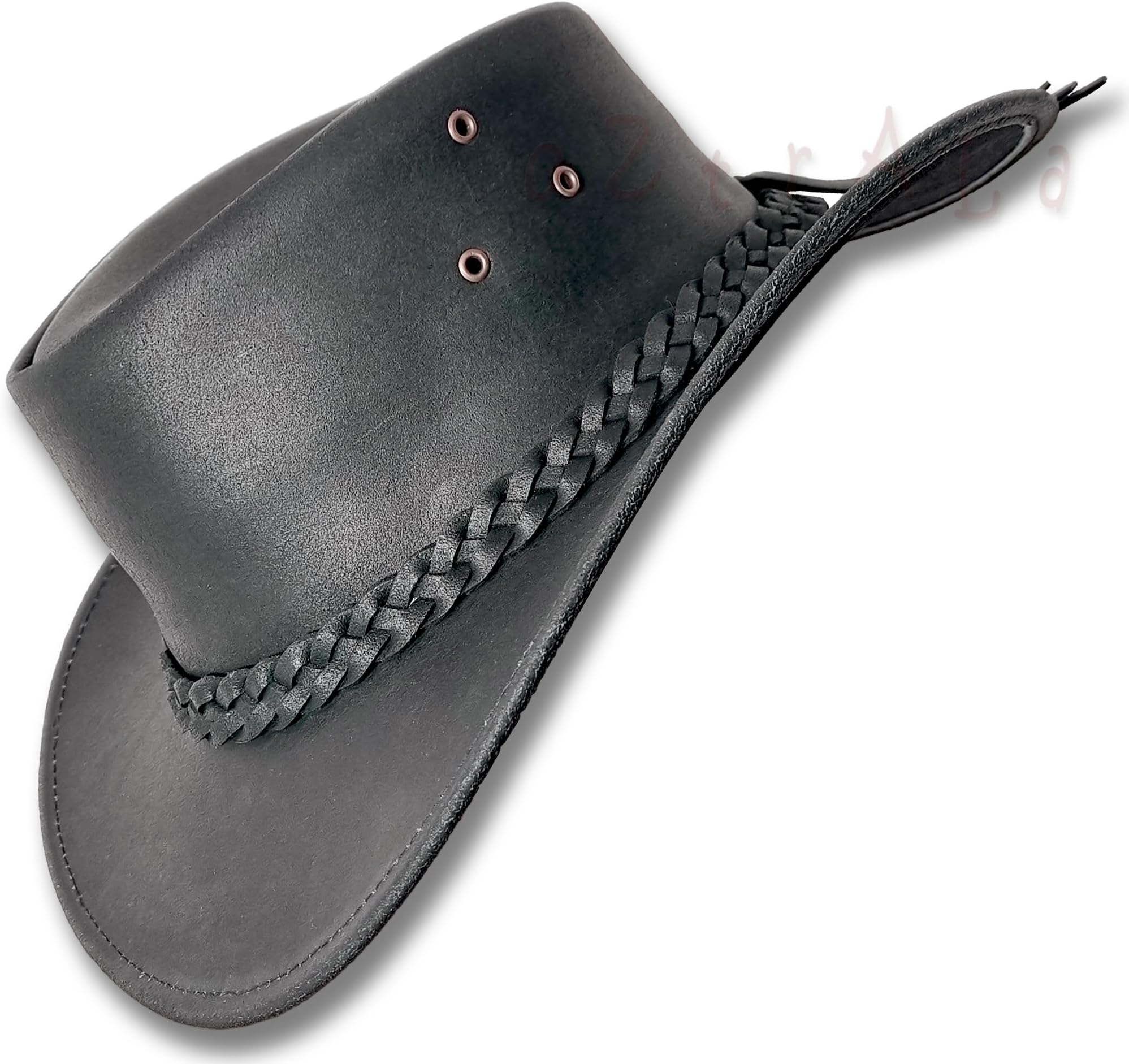 Oiled Leather Hat Australian Outback Aussie Western Cowboy Mens Womens Kids Black Brown WO HL11 US