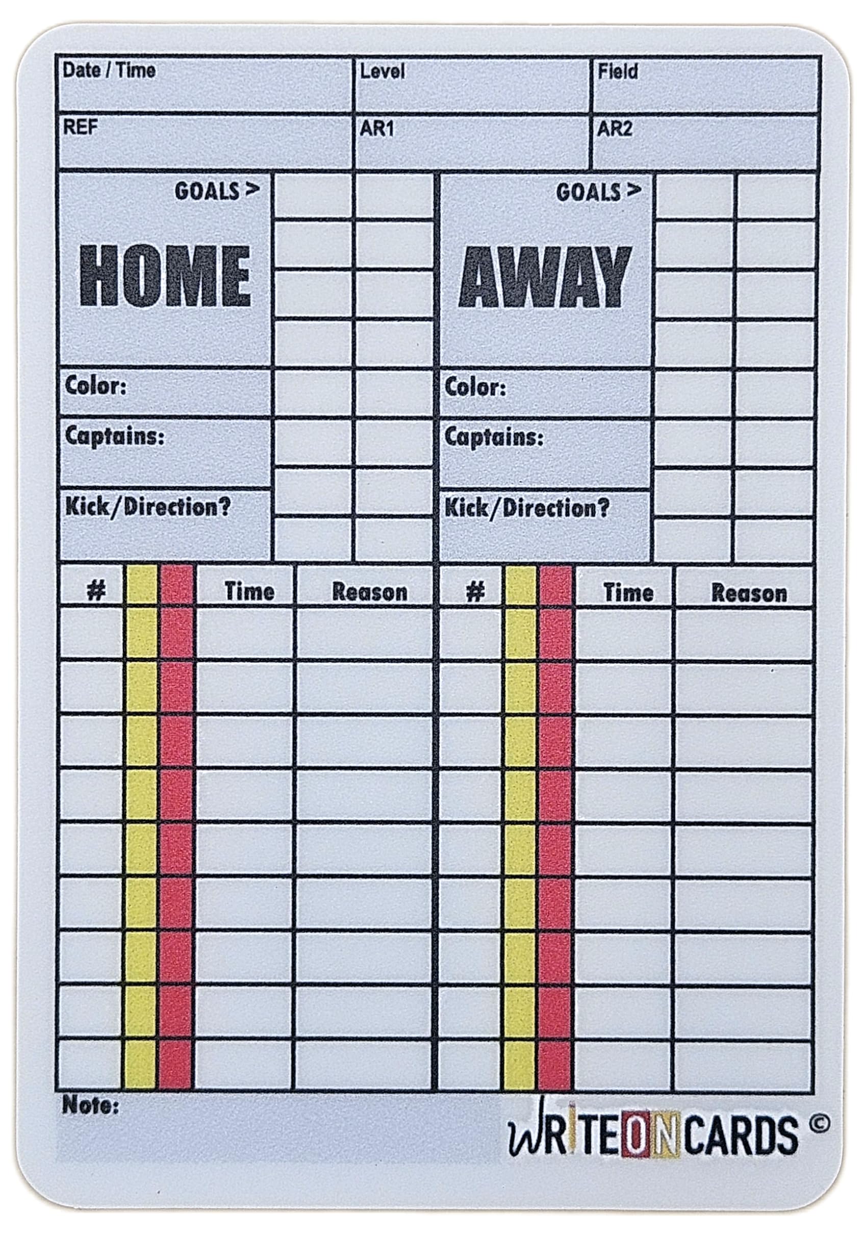 Tarjetas de fútbol para árbitros, Game Record Plus (juego de 2 tarjetas)