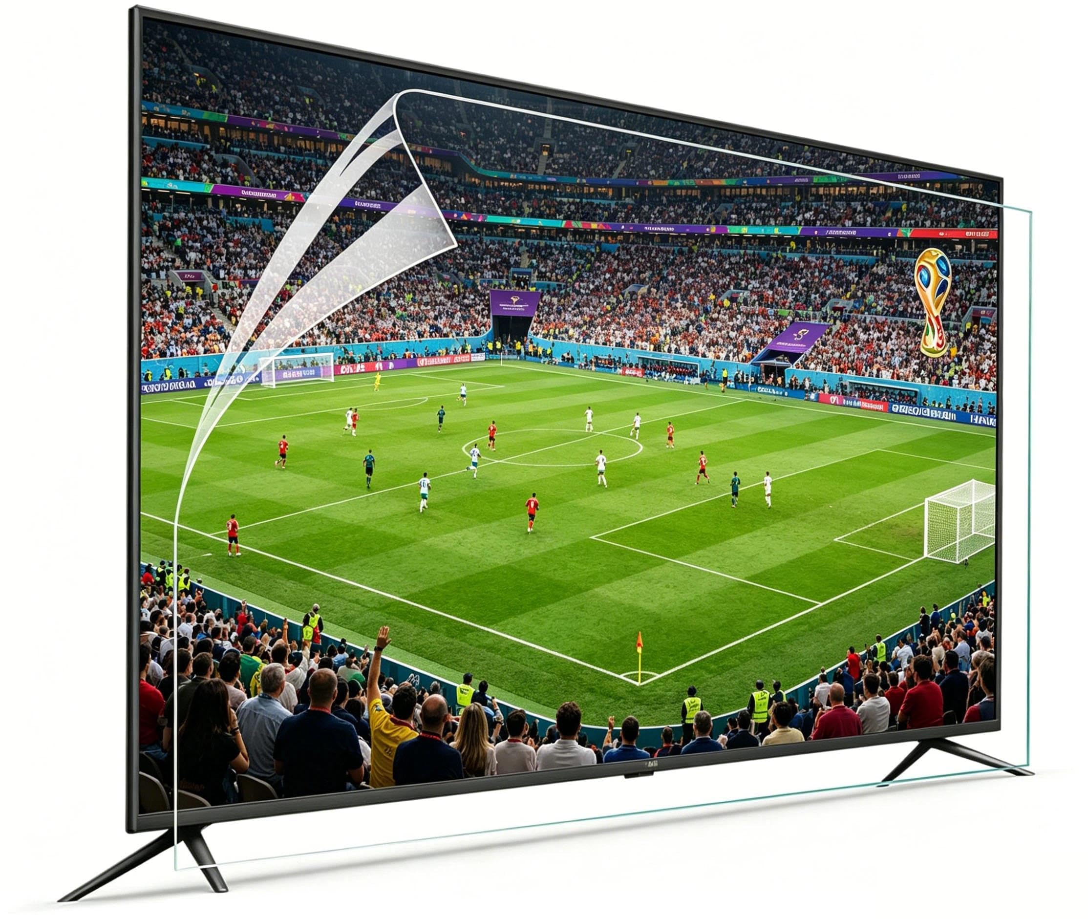 55 Zoll Entspiegelungsfolie Fernseher für LED-/LCD-Smart-TVs(1211x682) | Bildschirm blendreduzierende Displayschutzfolie Blendschutz Blaulichtfilter Folie Mattfolie Kratzschutz HD Fernseher
