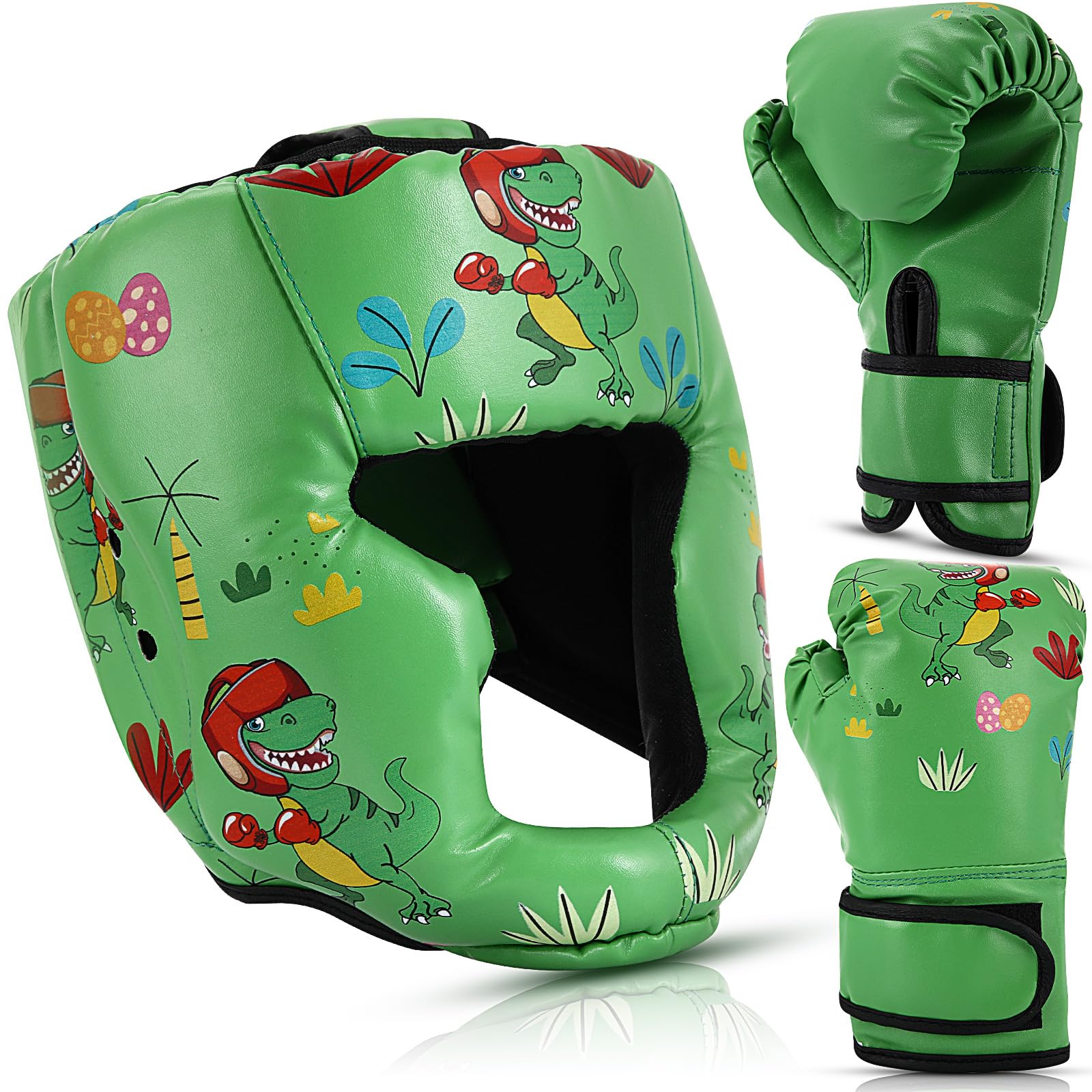 Arrowbash Kids Boxing Gloves and Headgear Set 6oz