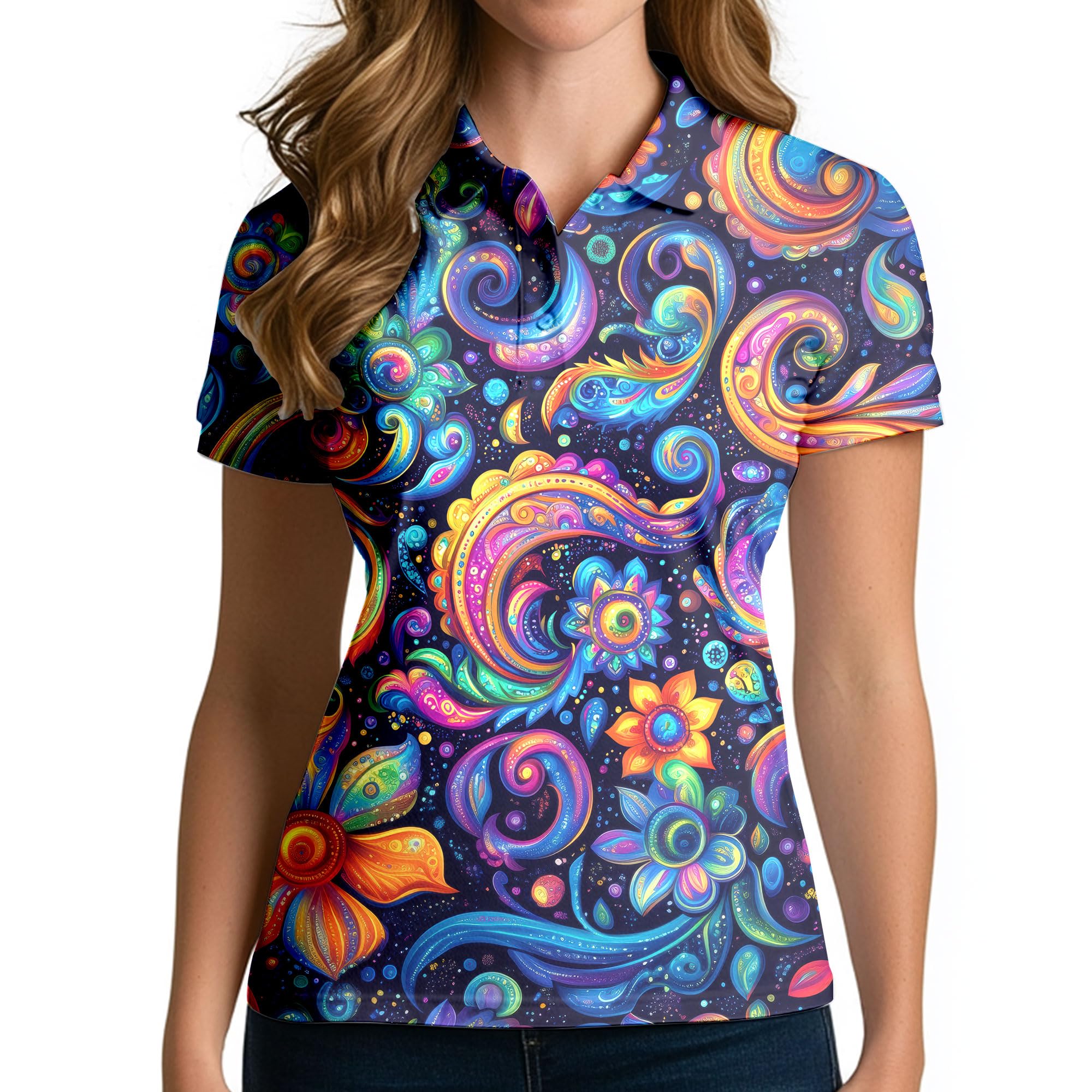 Womens Golf Shirt Short Sleeve Funny Golf Shirts for Woman Tennis Outfit