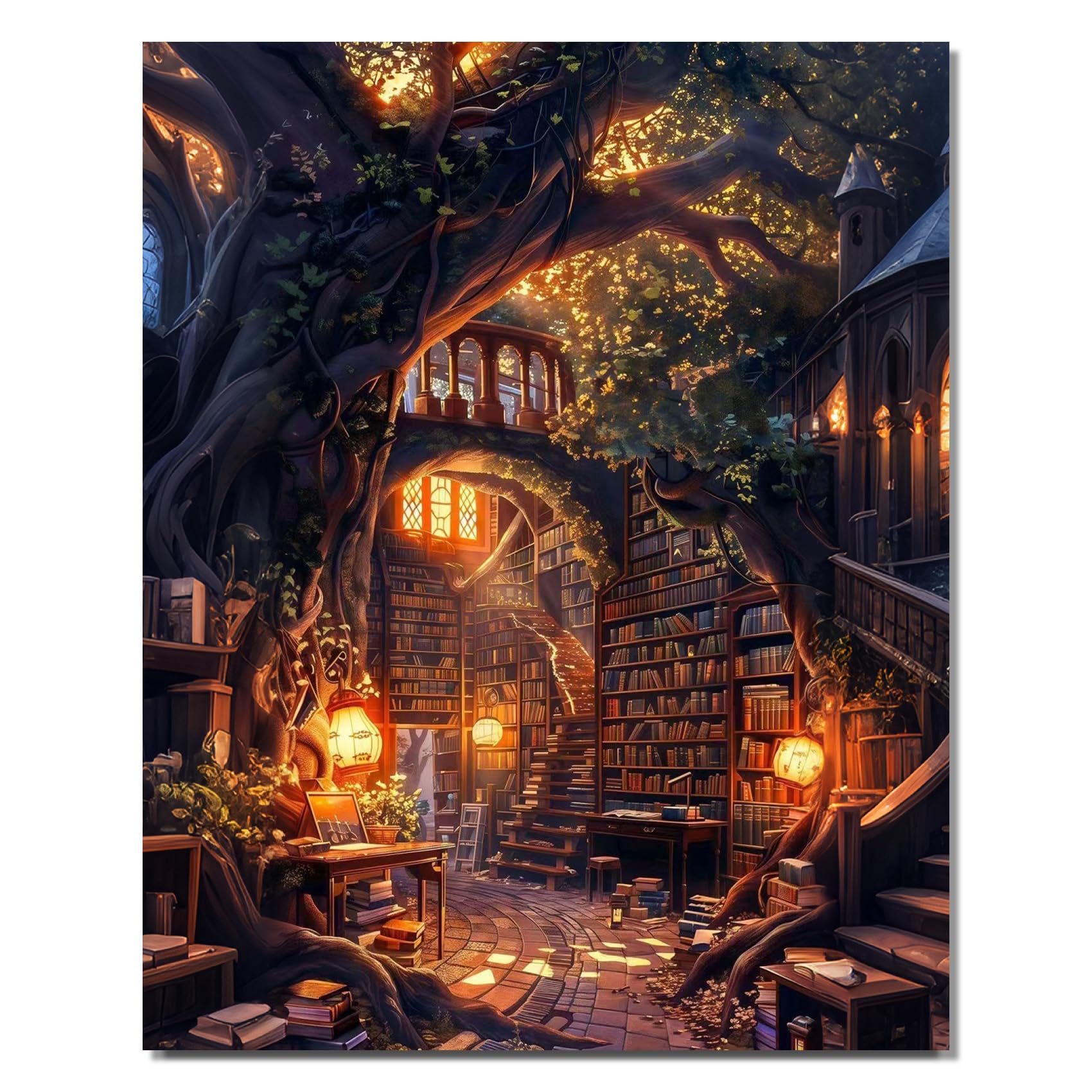 Artykapby Painting by Number for Adult Kits,Landscape Paint by Numbers Kits,DIY Acrylic Oil Painting Adults Paint by Numbers for Gift Home Wall Decor 16x20 inch