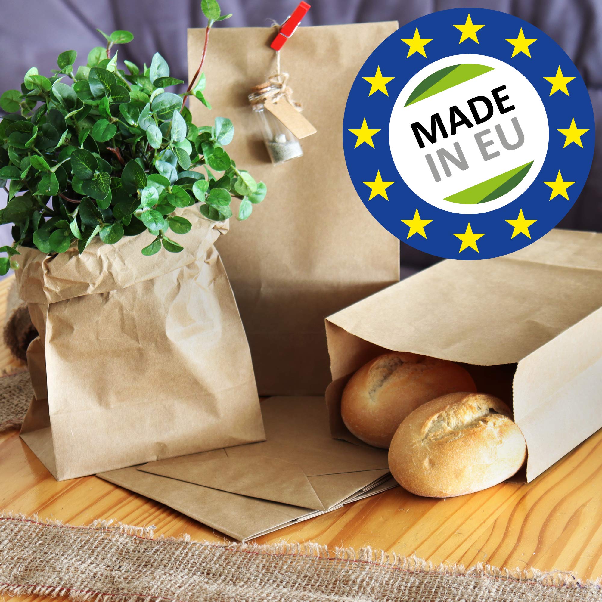 Robin Goods® 50x brown paper bags, gift bags made of unbleached kraft paper - Image 2