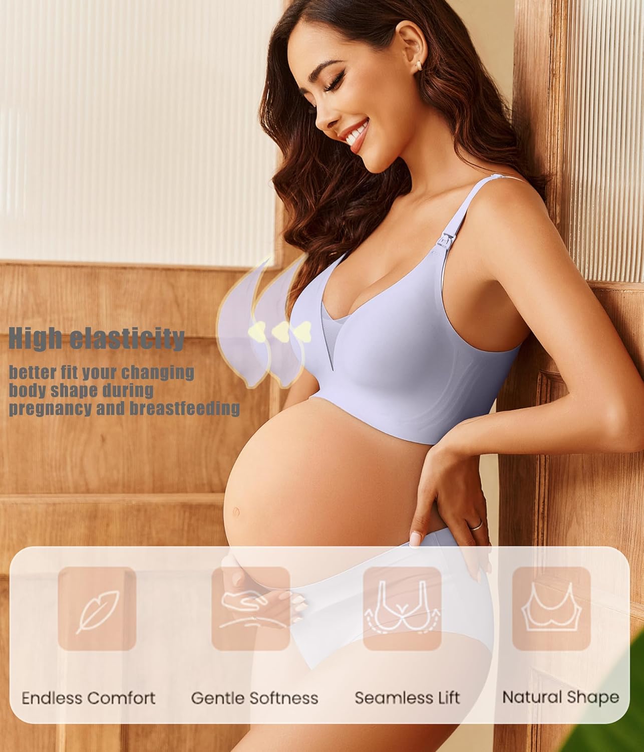 Avidlove Nursing Bras for Breastfeeding Seamless Ultra Comfort Pregnancy Maternity Wireless Bralette - Image 2