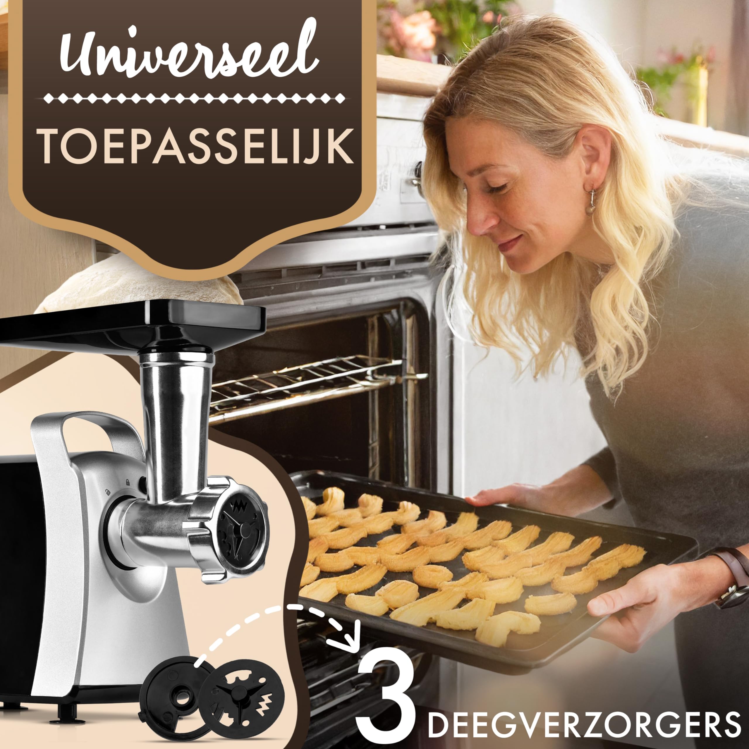 Gehaktmolen Elektrisch Bomann® Vleesmolen 1000W Met Opzetstuk