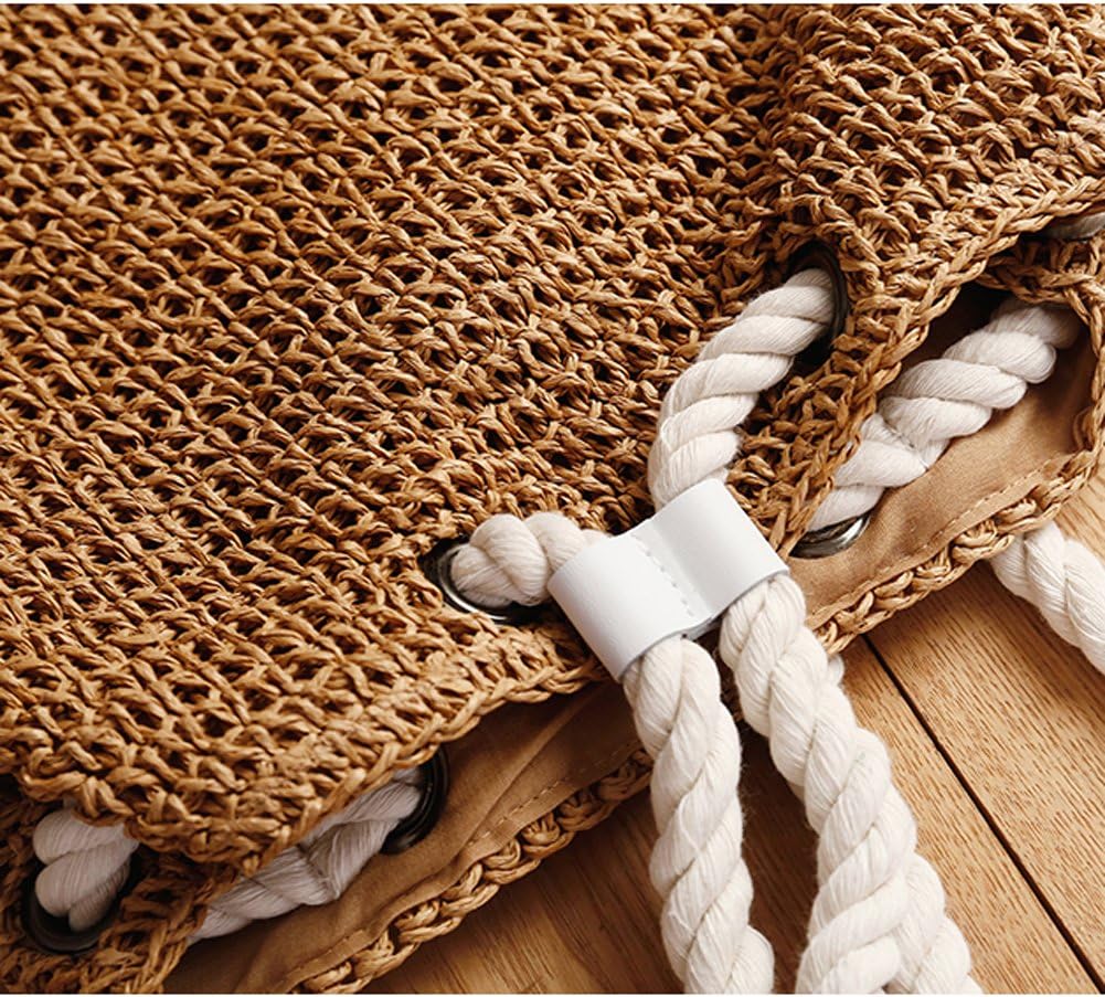 TONWHAR® Campus Fashion Straw Shoulder Bag Beach Backpack Purse