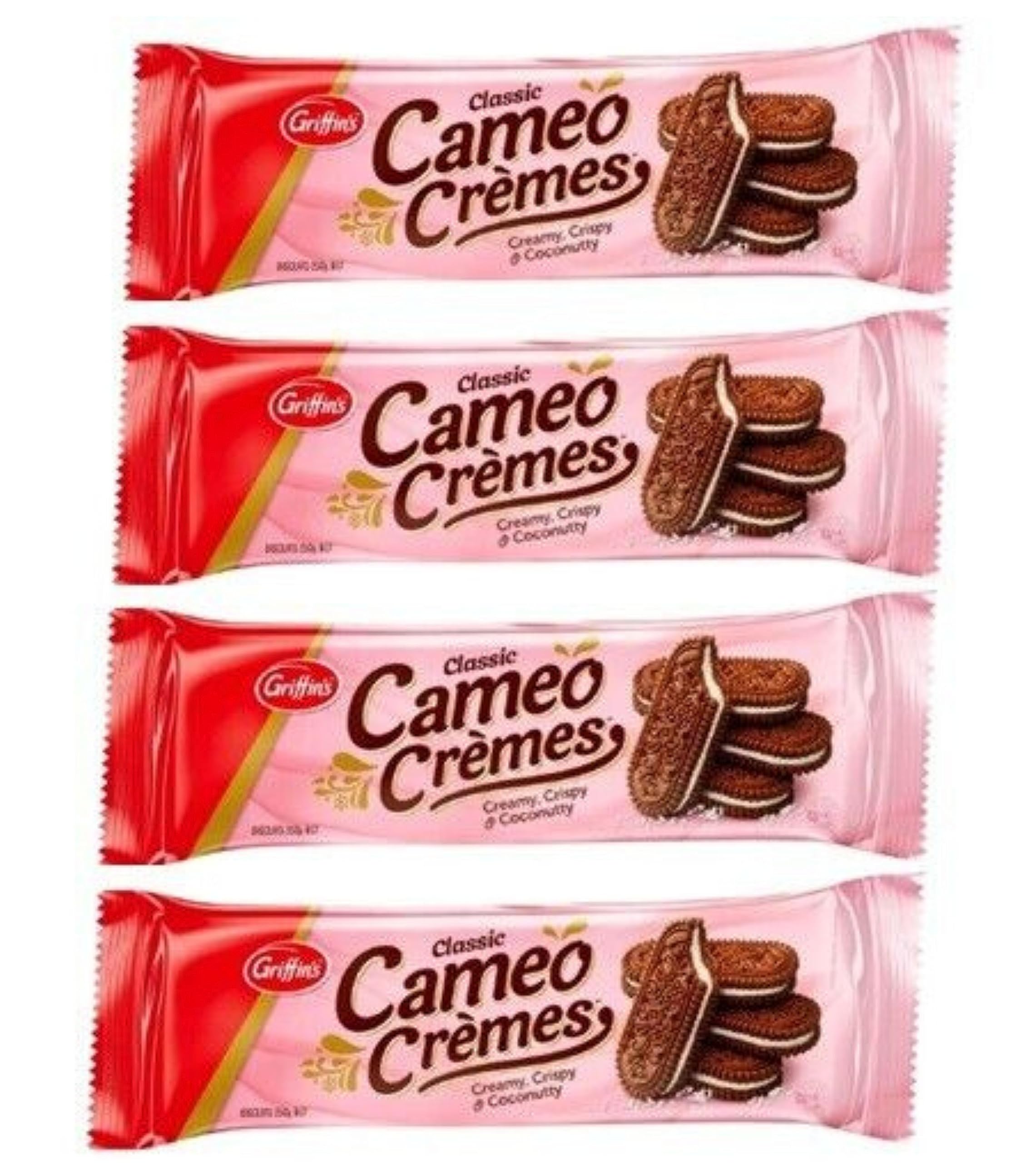 (PACK OF 4 x 250g) GRIFFINS CAMEO CREMES COOKIE BISCUITS, MADE IN NEW ZEALAND & TASTY!